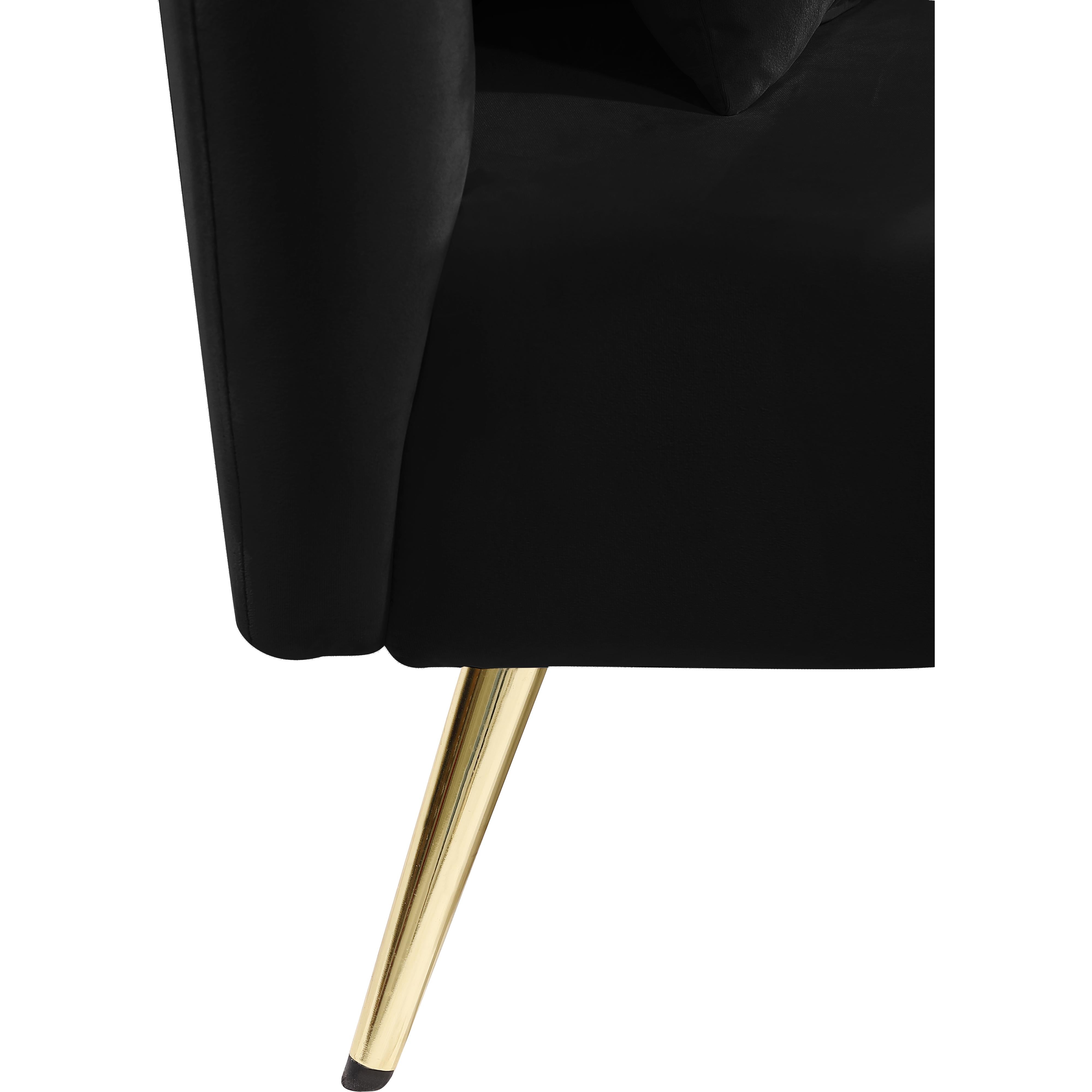 Meridian Nolan Black Velvet Chaise