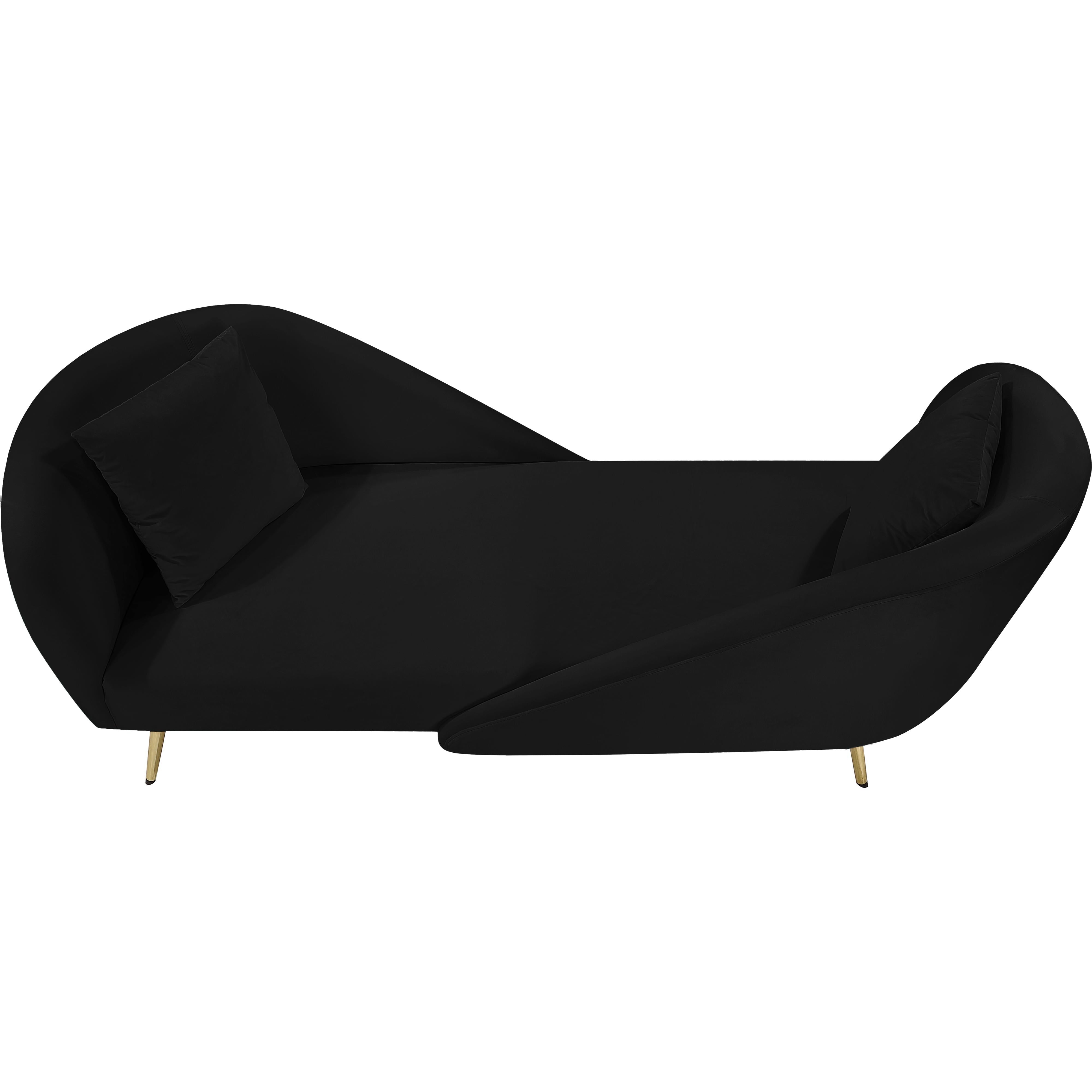 Meridian Nolan Black Velvet Chaise