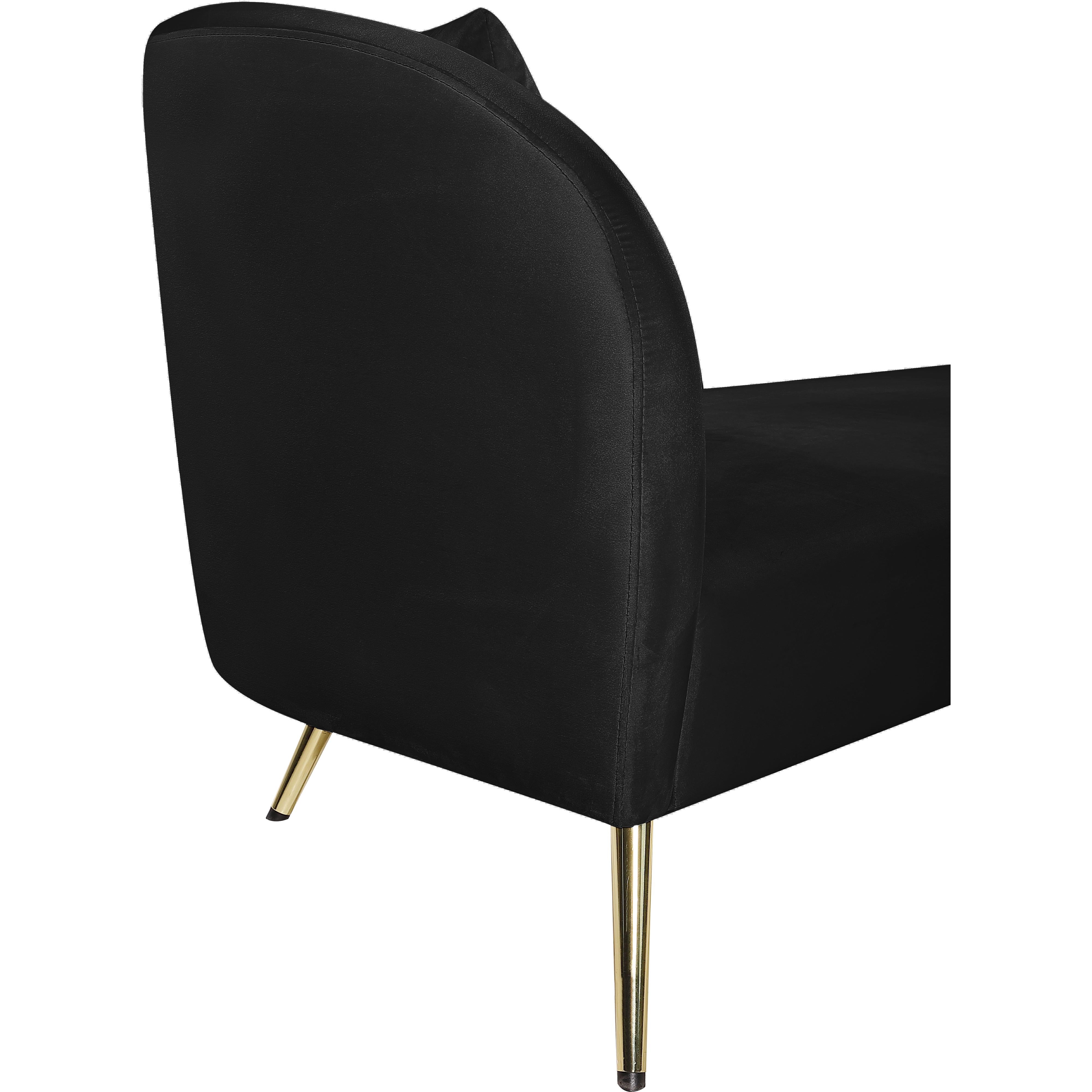 Meridian Nolan Black Velvet Chaise