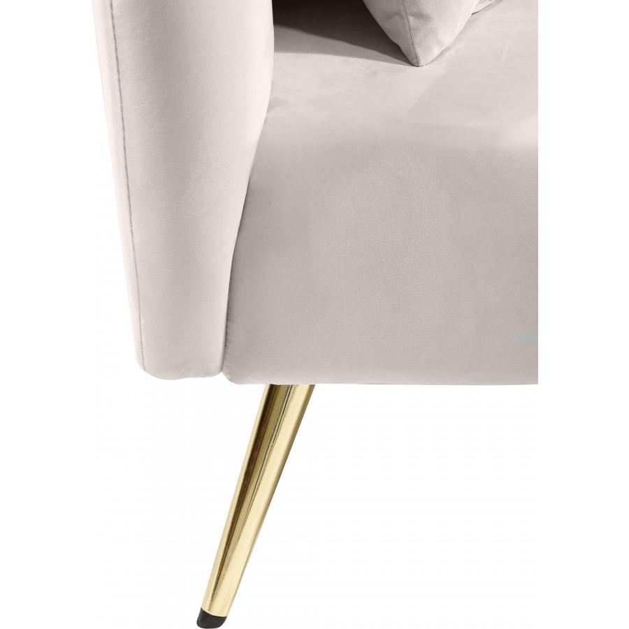 Meridian Nolan Cream Velvet Chaise