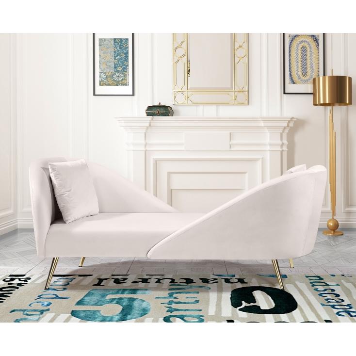 Meridian Nolan Cream Velvet Chaise