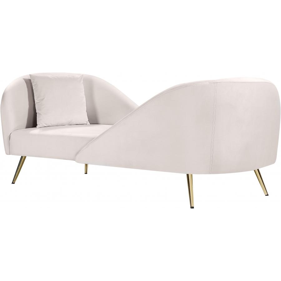 Meridian Nolan Cream Velvet Chaise