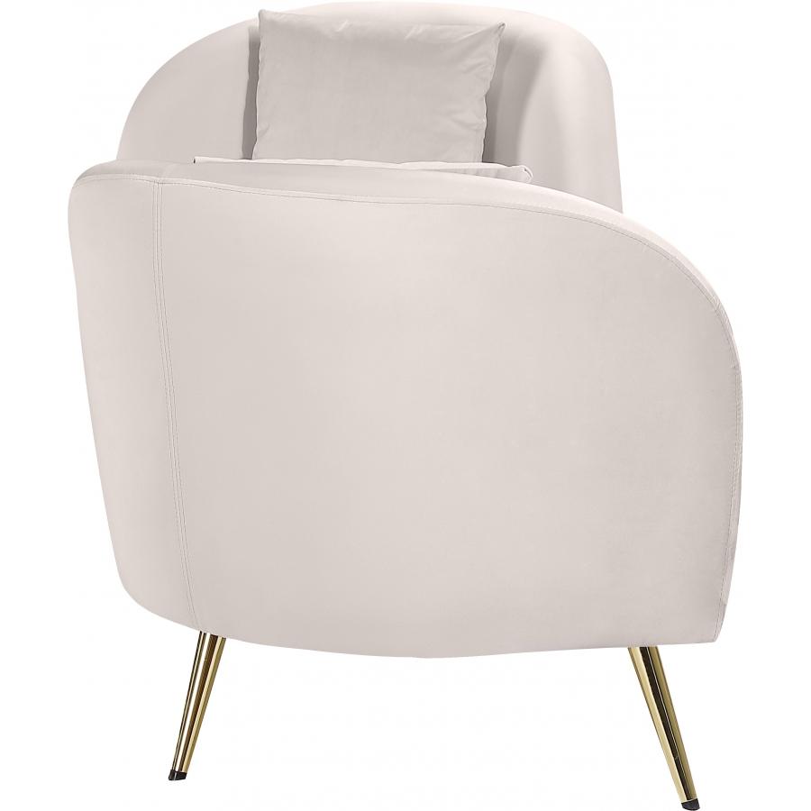 Meridian Nolan Cream Velvet Chaise