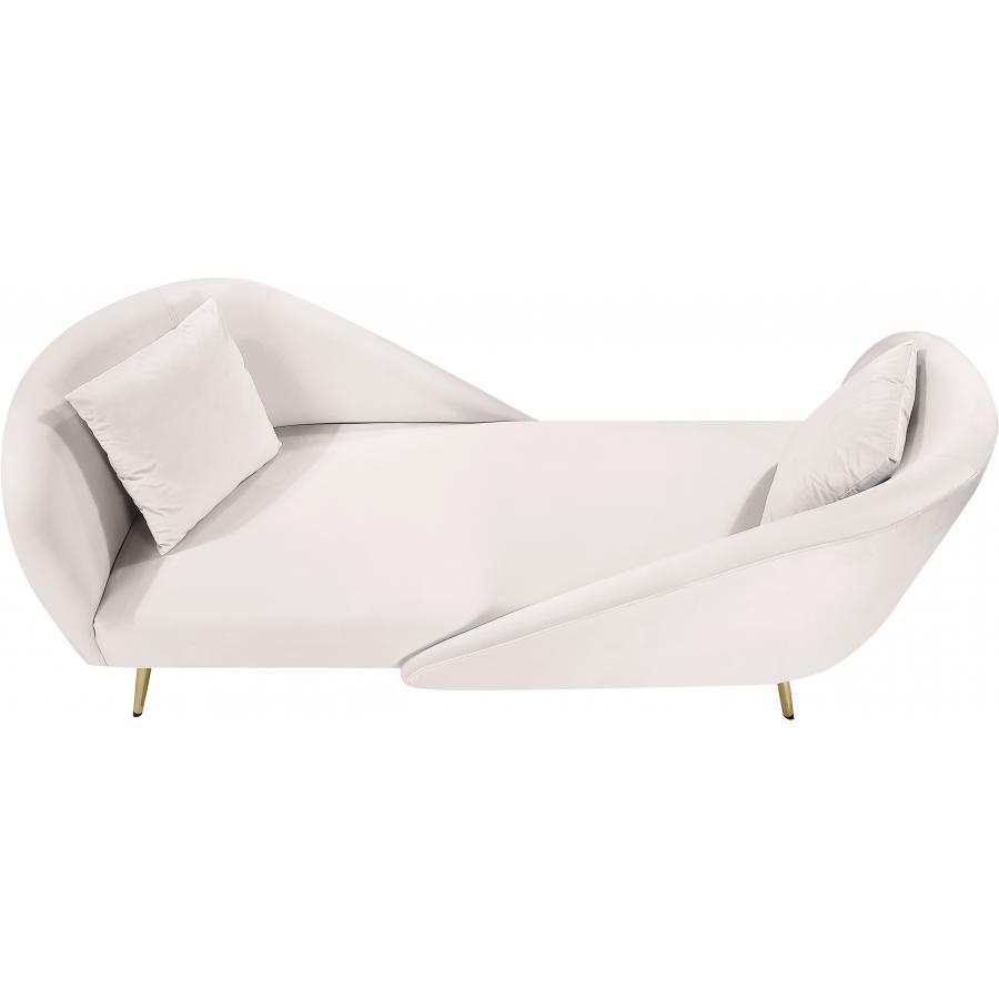 Meridian Nolan Cream Velvet Chaise