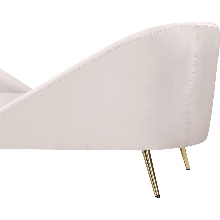 Meridian Nolan Cream Velvet Chaise