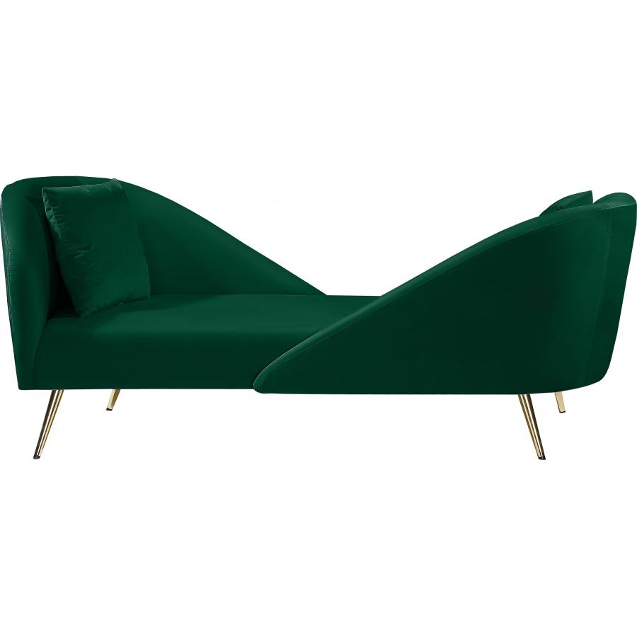 Meridian Nolan Green Velvet Chaise