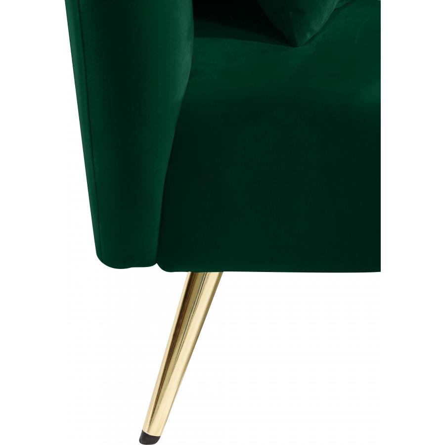 Meridian Nolan Green Velvet Chaise
