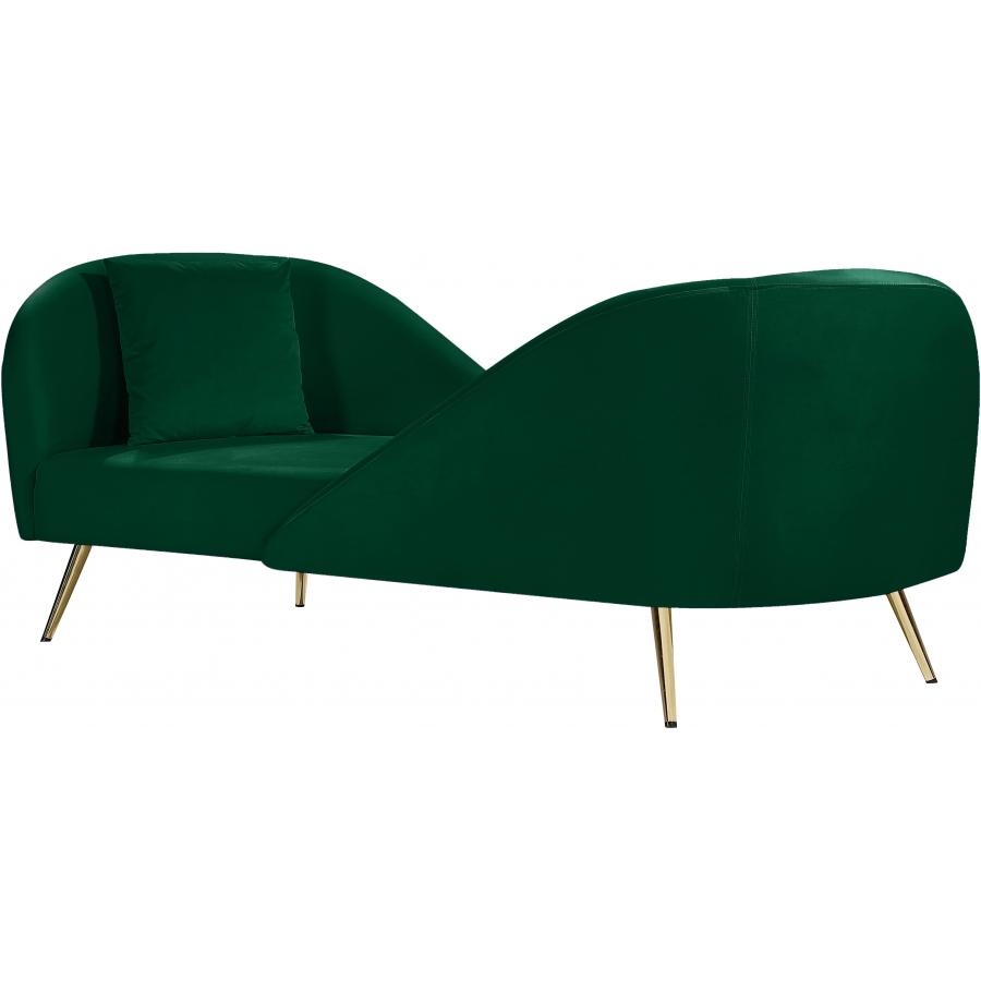Meridian Nolan Green Velvet Chaise