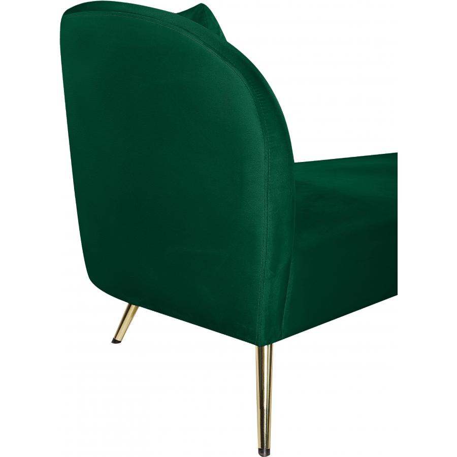 Meridian Nolan Green Velvet Chaise