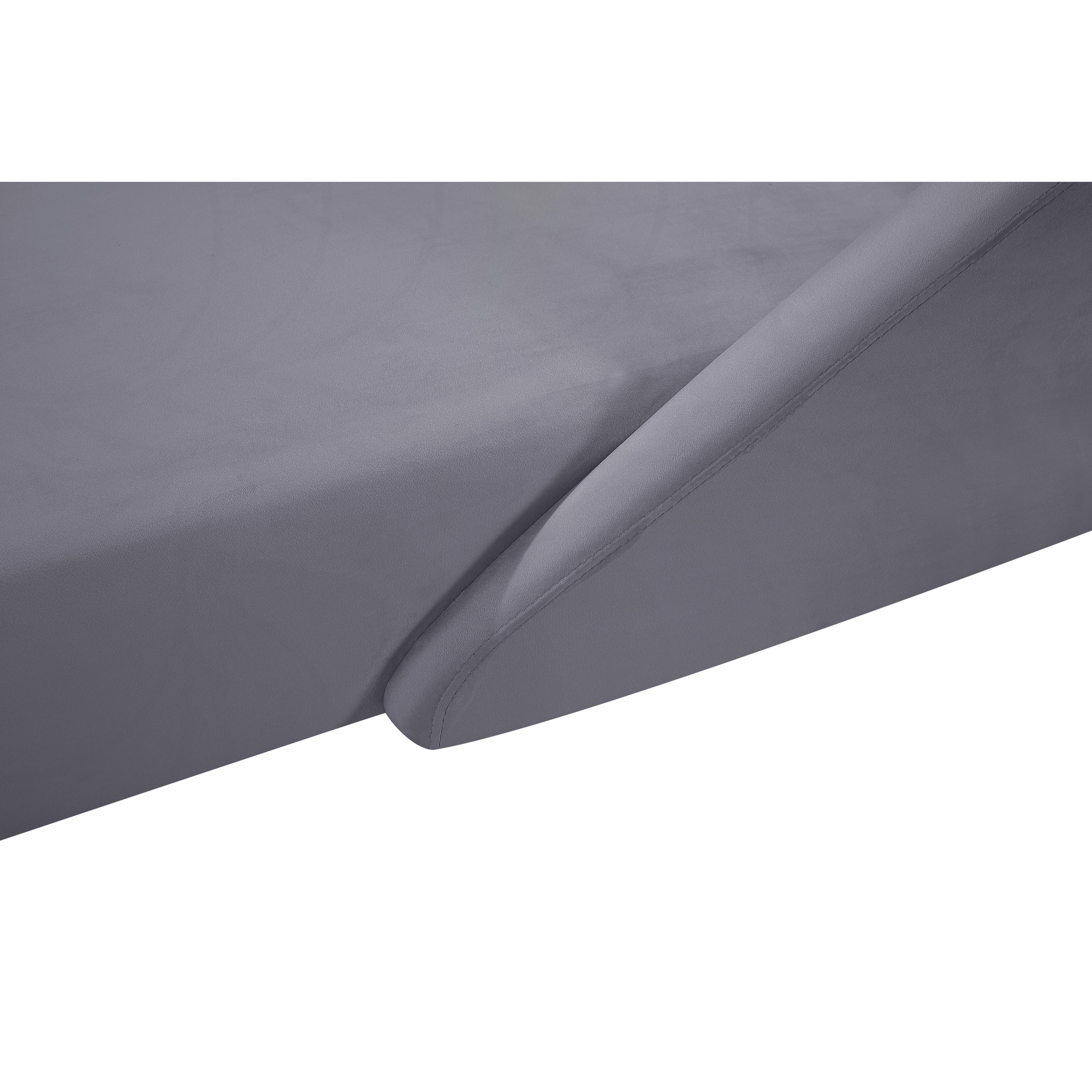 Meridian Nolan Grey Velvet Chaise