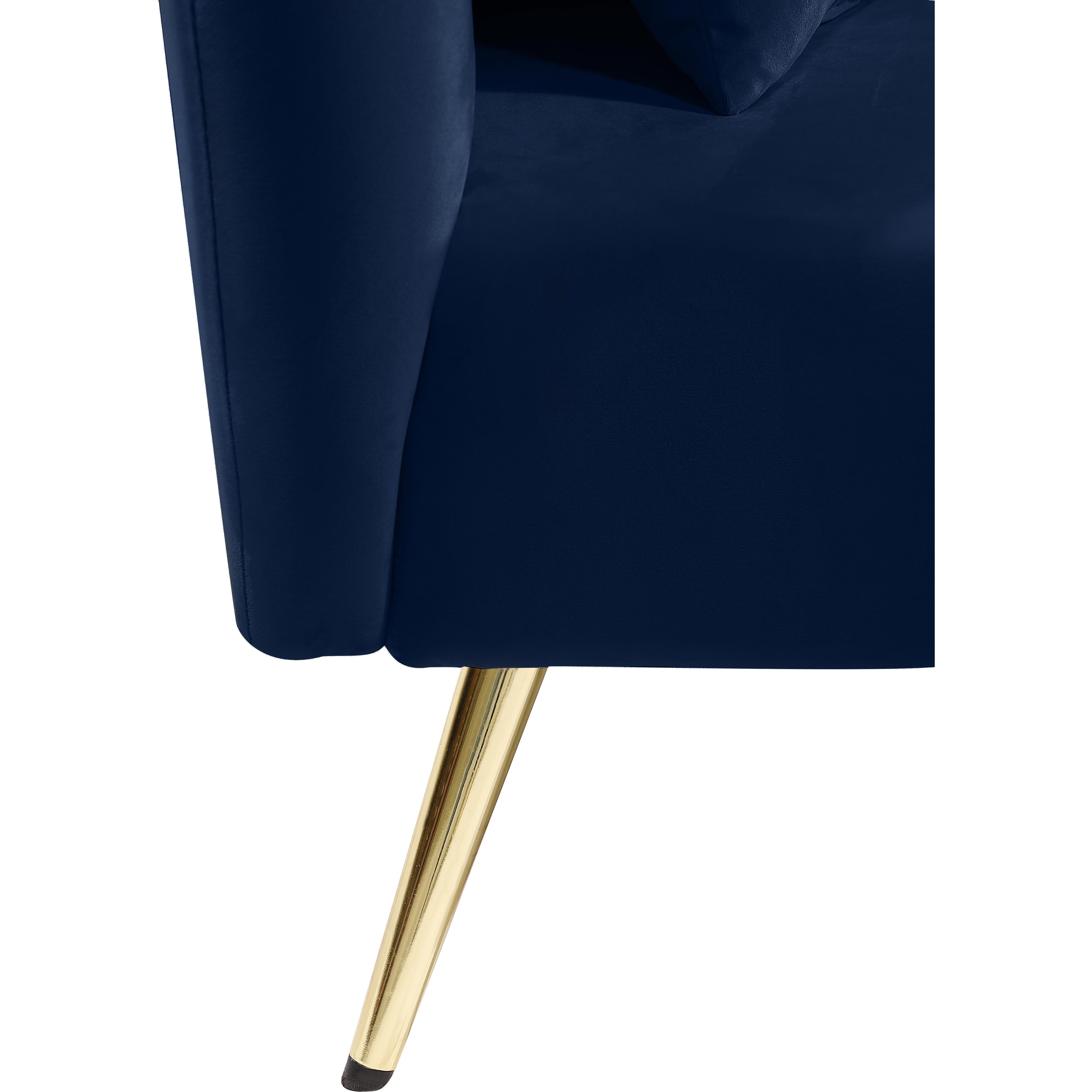 Meridian Nolan Navy Velvet Chaise