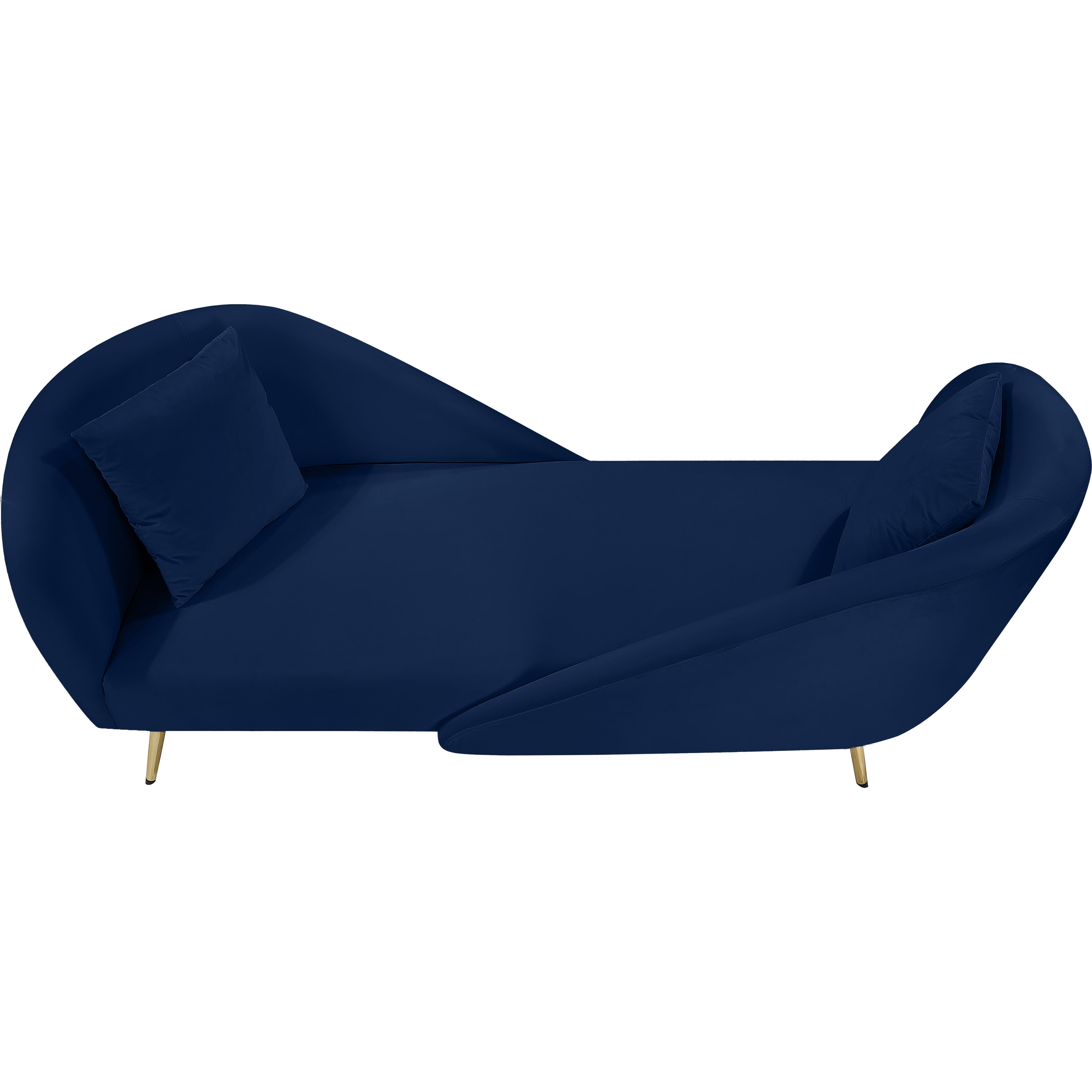 Meridian Nolan Navy Velvet Chaise
