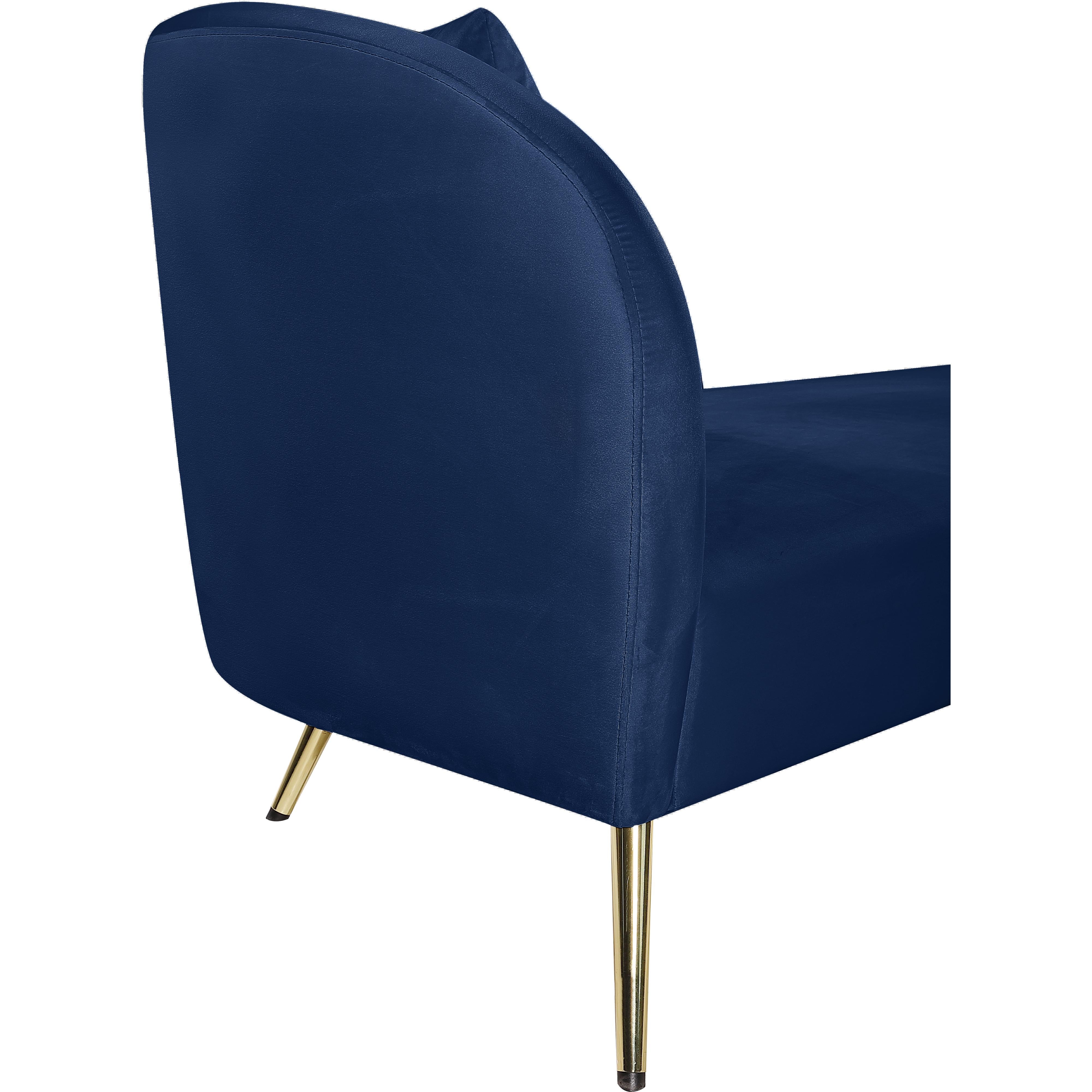 Meridian Nolan Navy Velvet Chaise