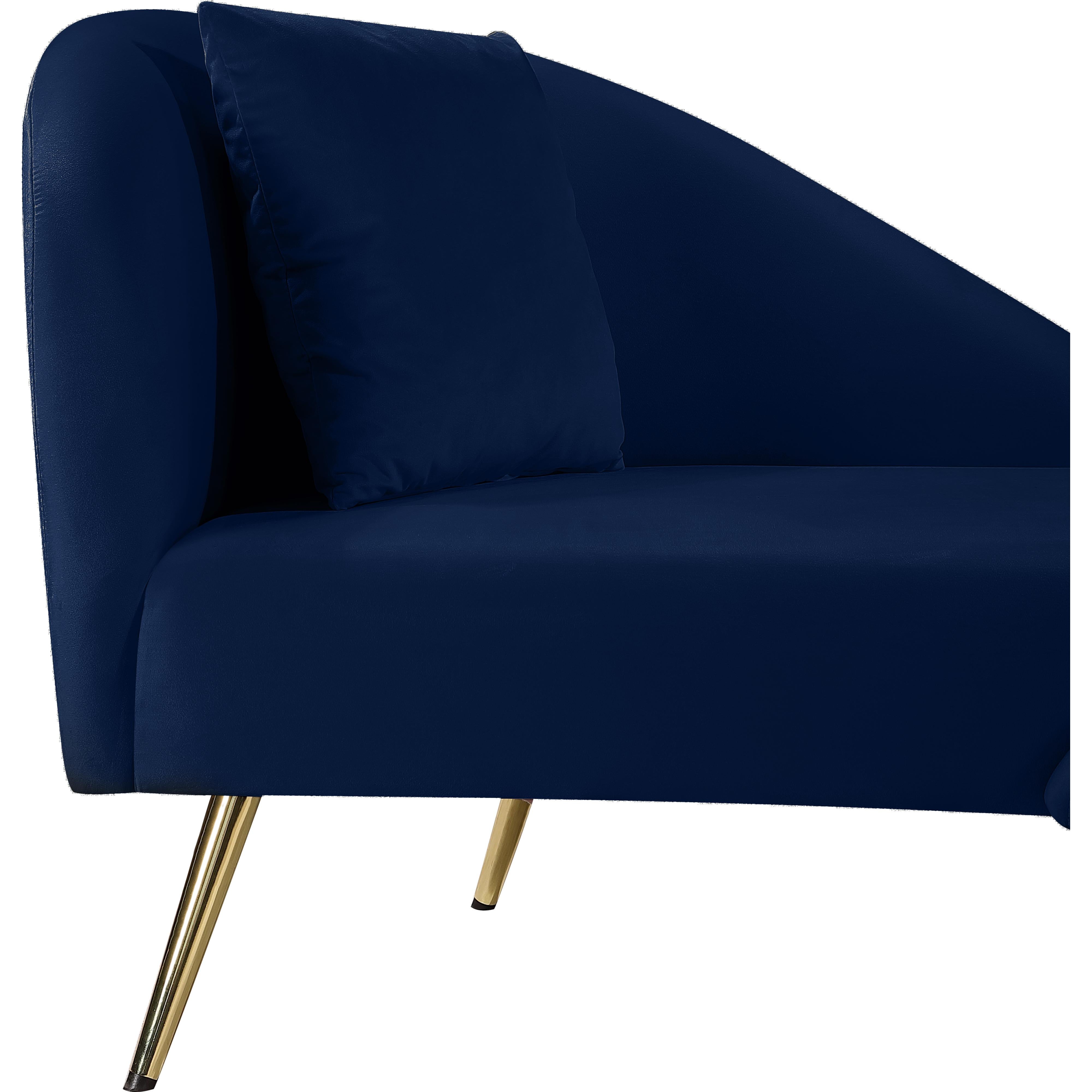 Meridian Nolan Navy Velvet Chaise