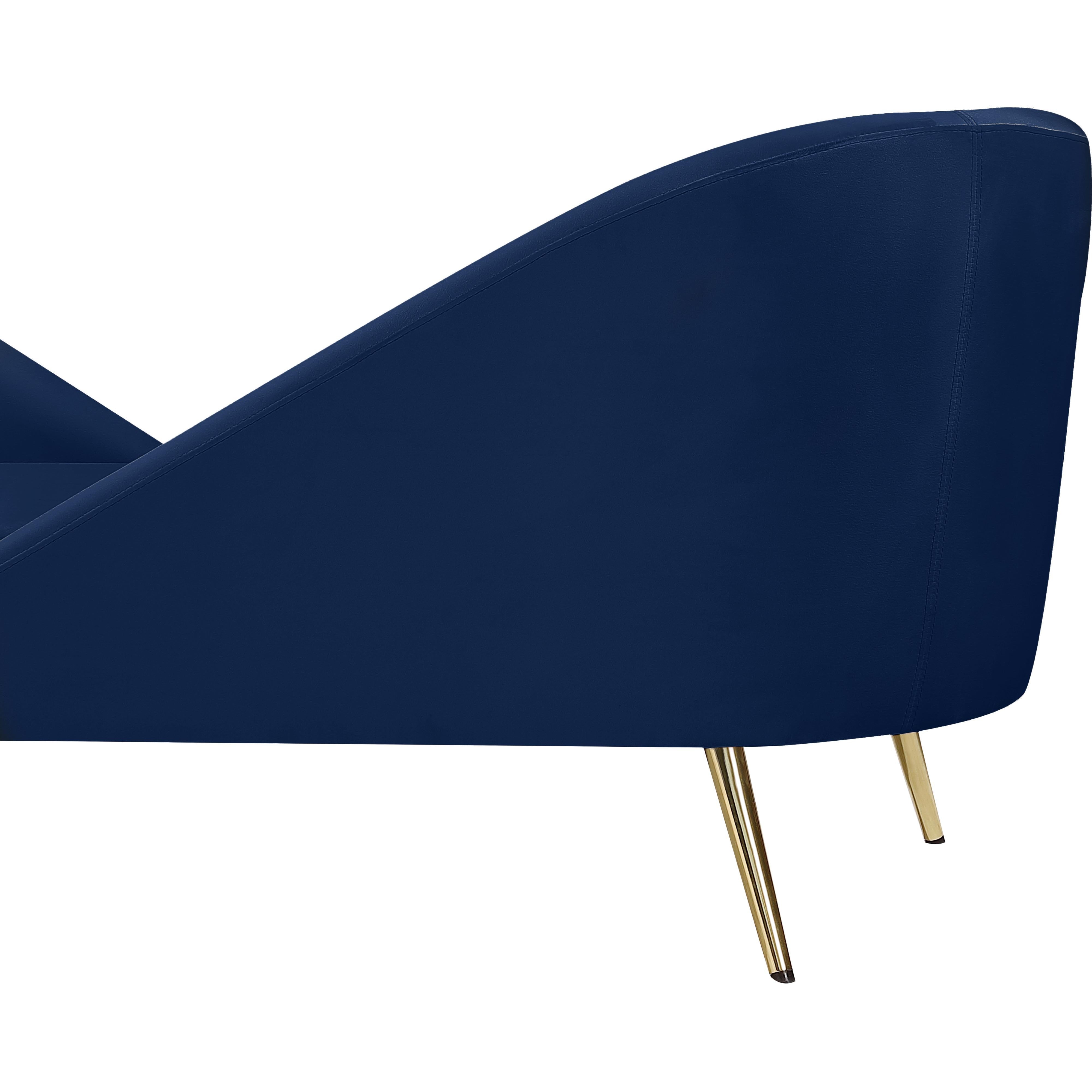 Meridian Nolan Navy Velvet Chaise