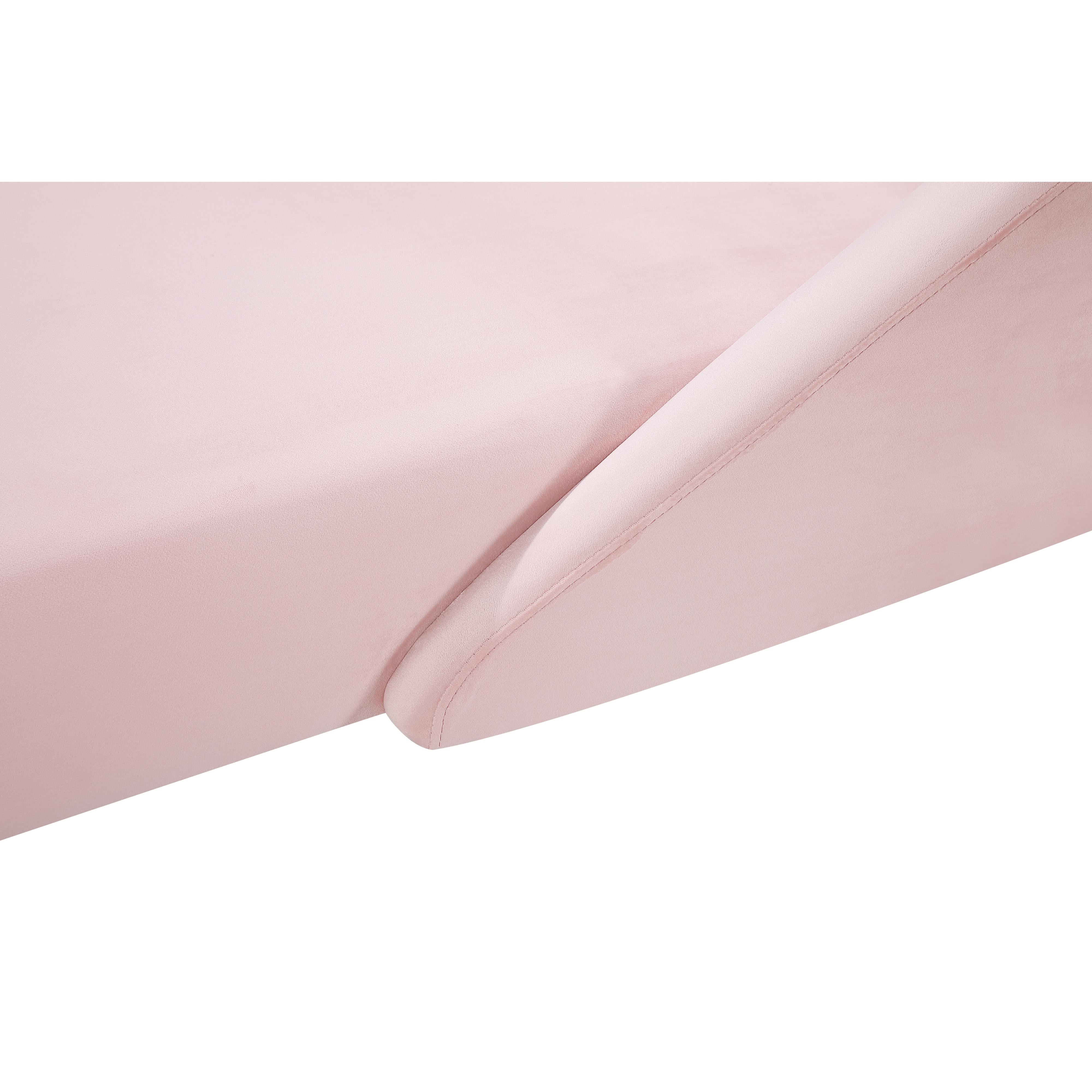 Meridian Nolan Pink Velvet Chaise