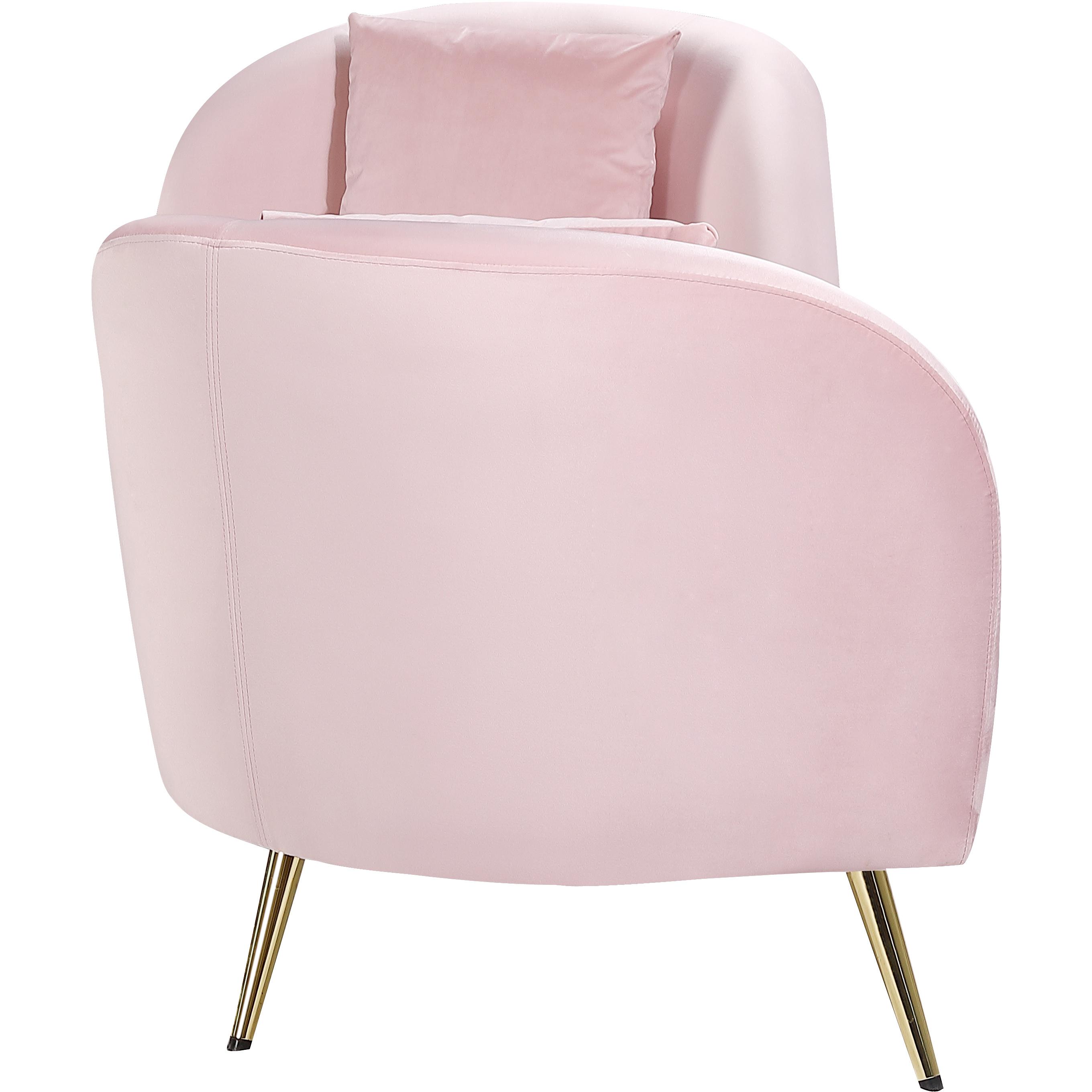 Meridian Nolan Pink Velvet Chaise