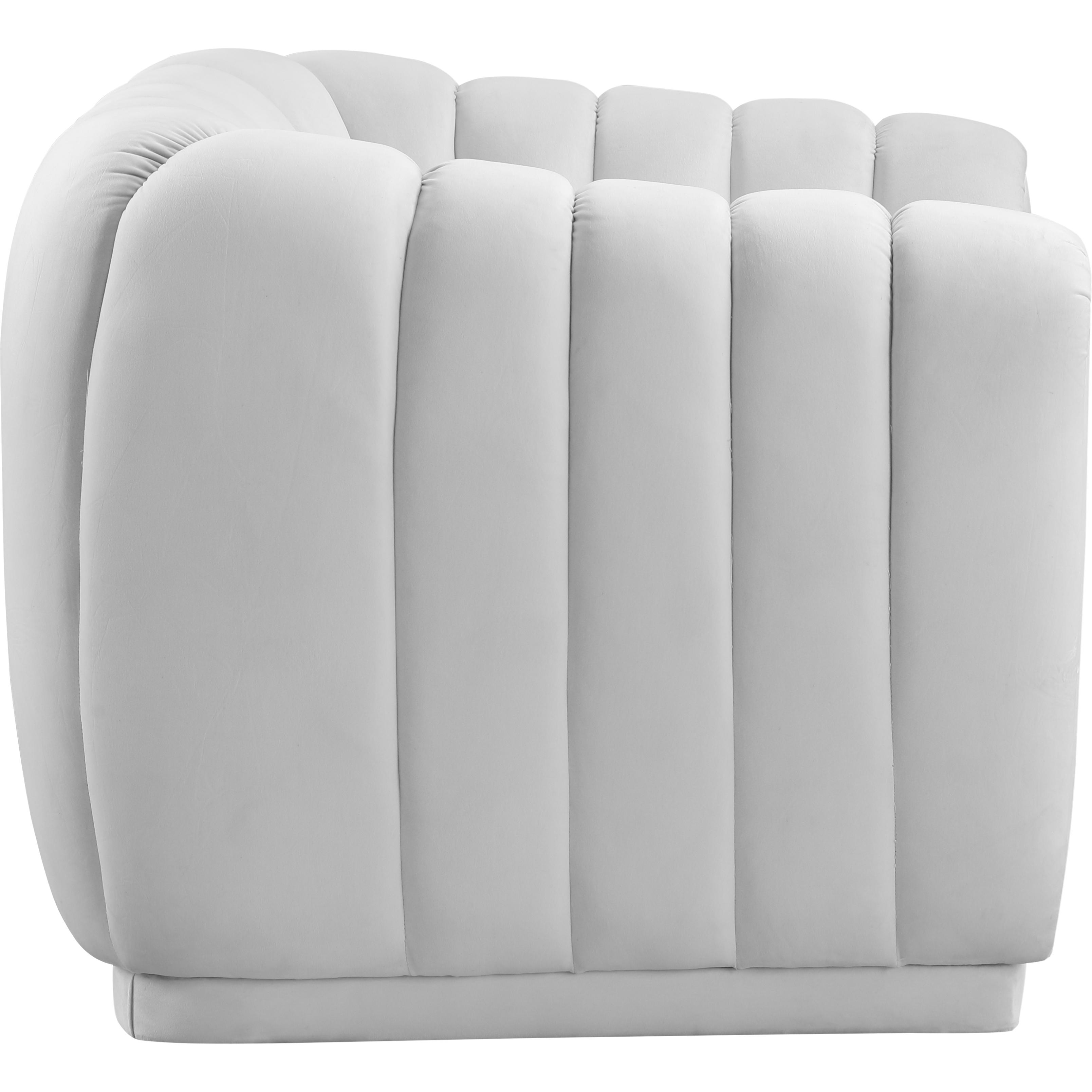 Meridian Dixie Cream Velvet Chair
