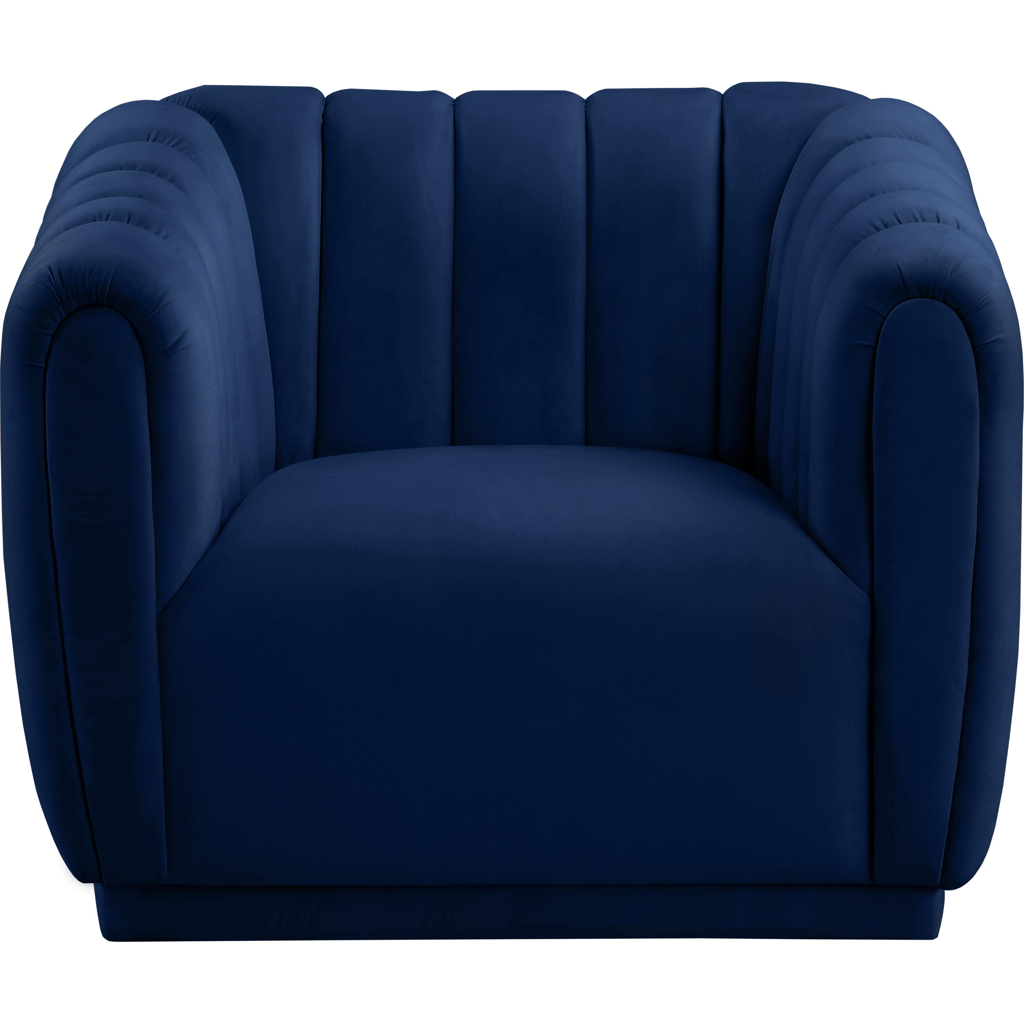 Meridian Dixie Navy Velvet Chair
