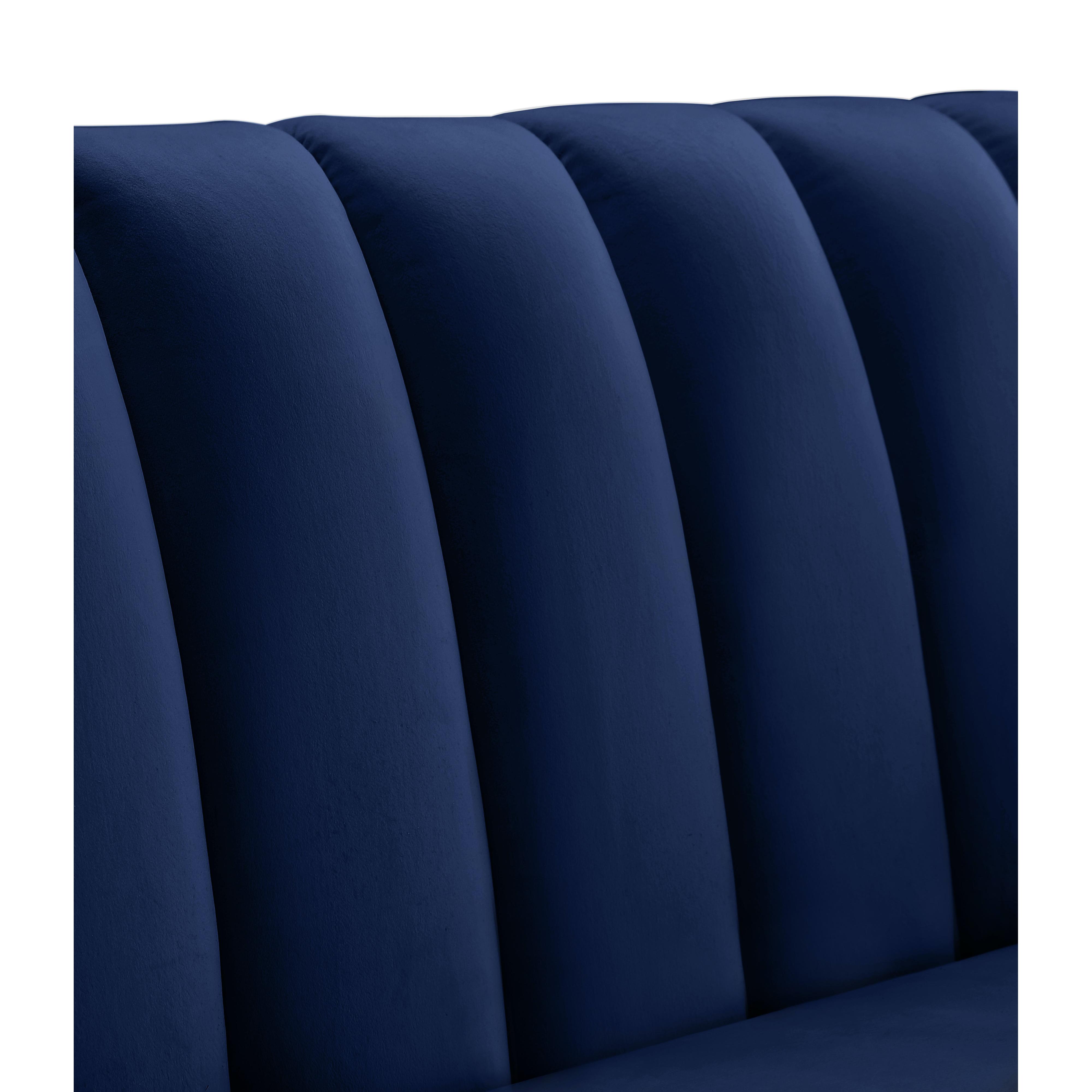 Meridian Dixie Navy Velvet Chair