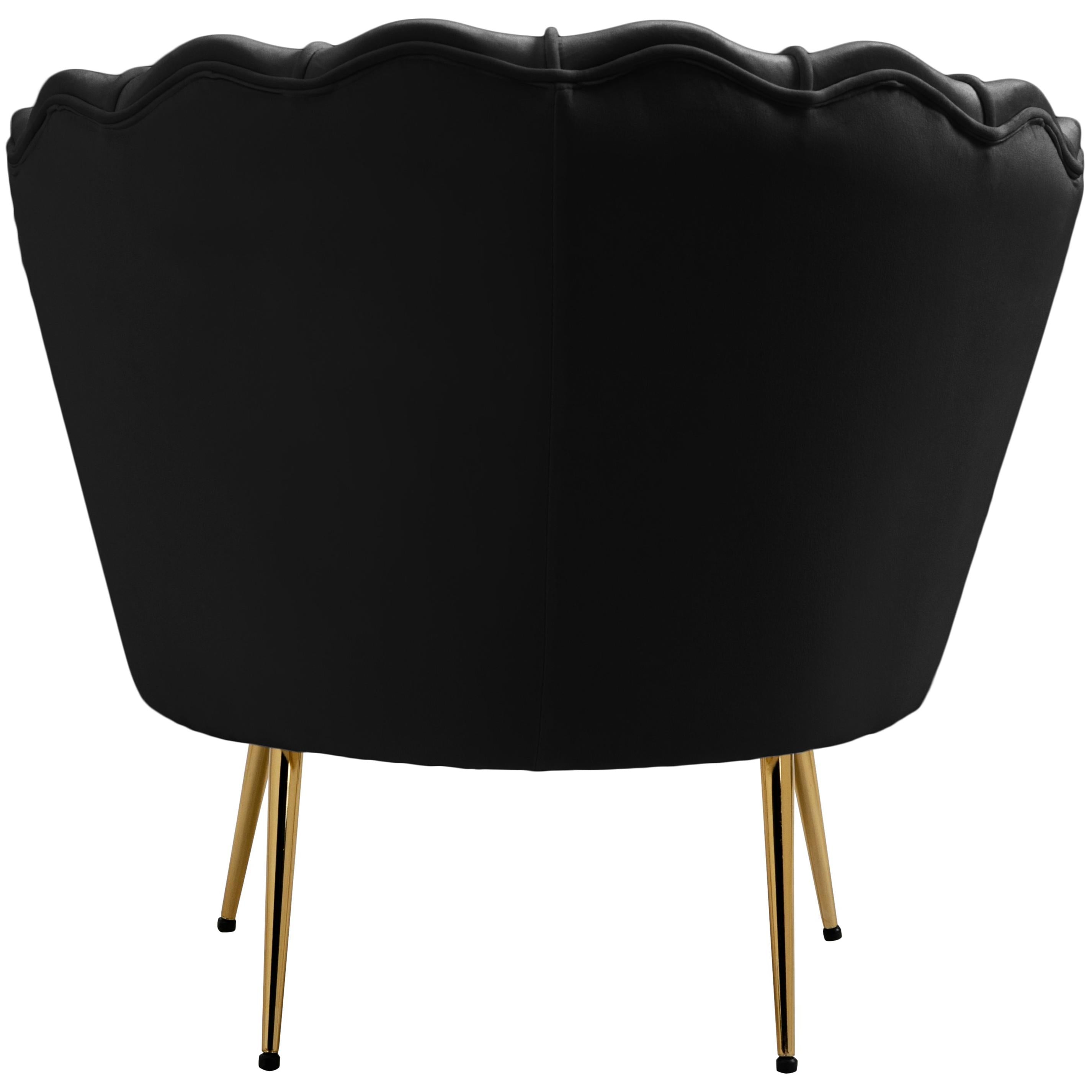 Meridian Gardenia Black Velvet Chair