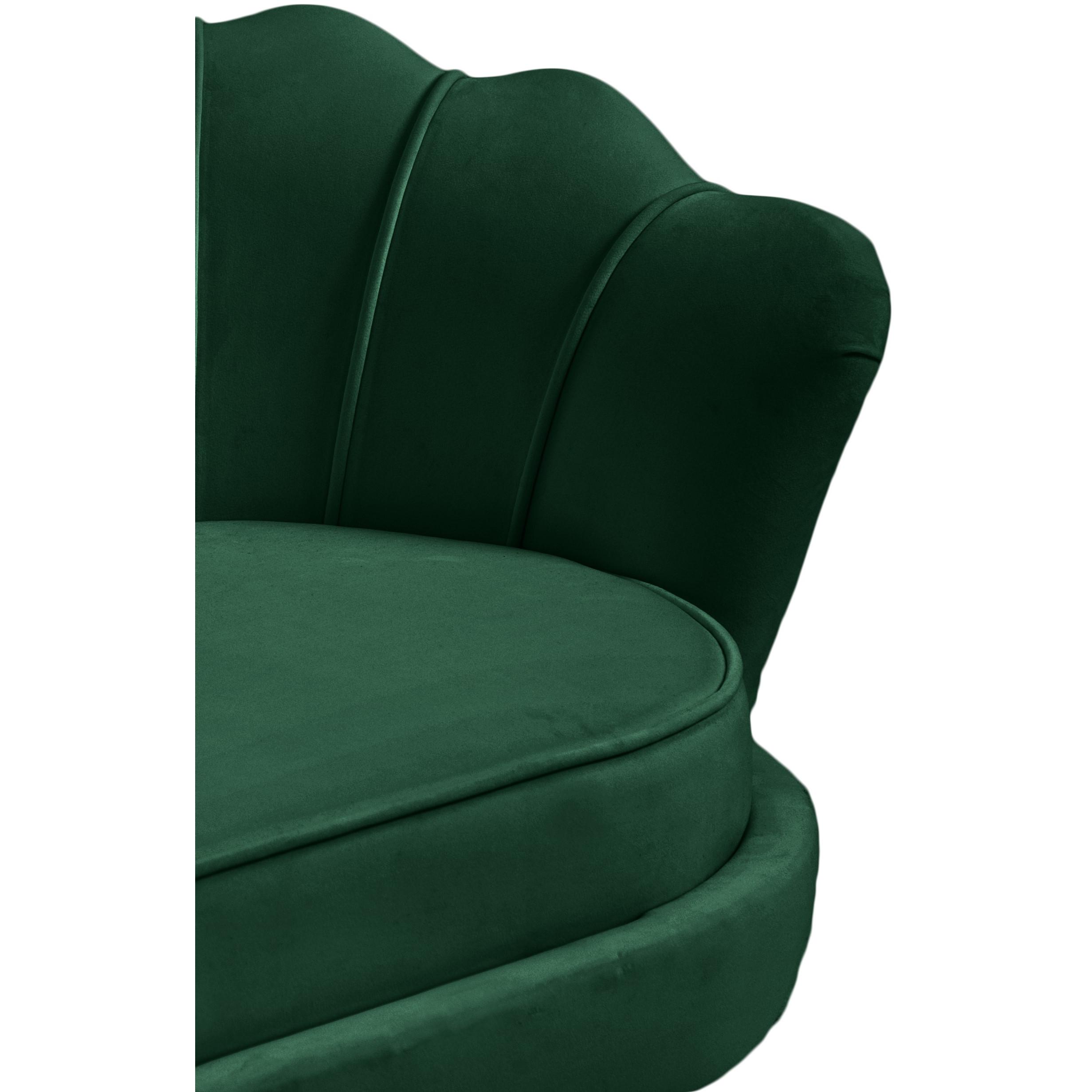 Meridian Gardenia Green Velvet Chair
