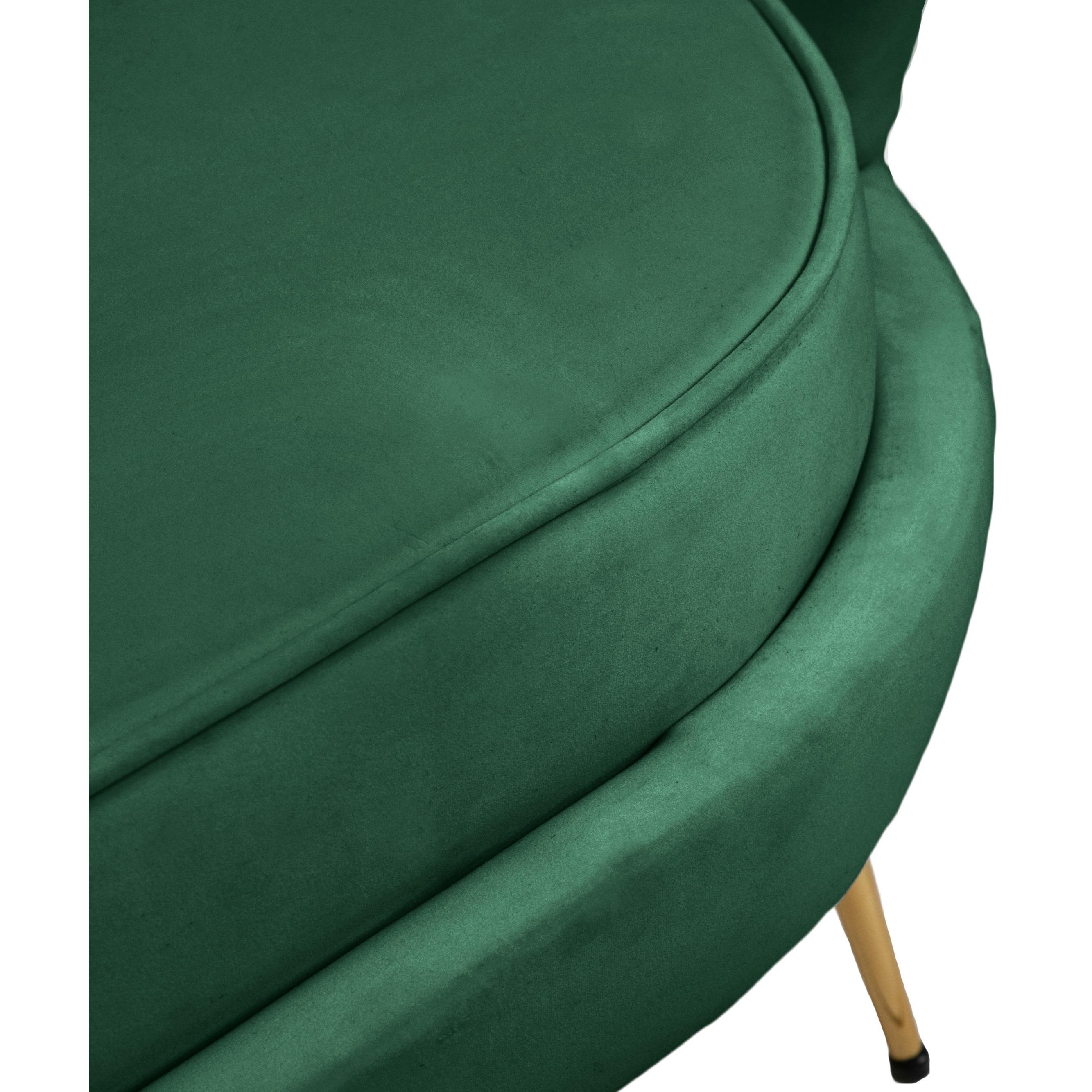 Meridian Gardenia Green Velvet Chair
