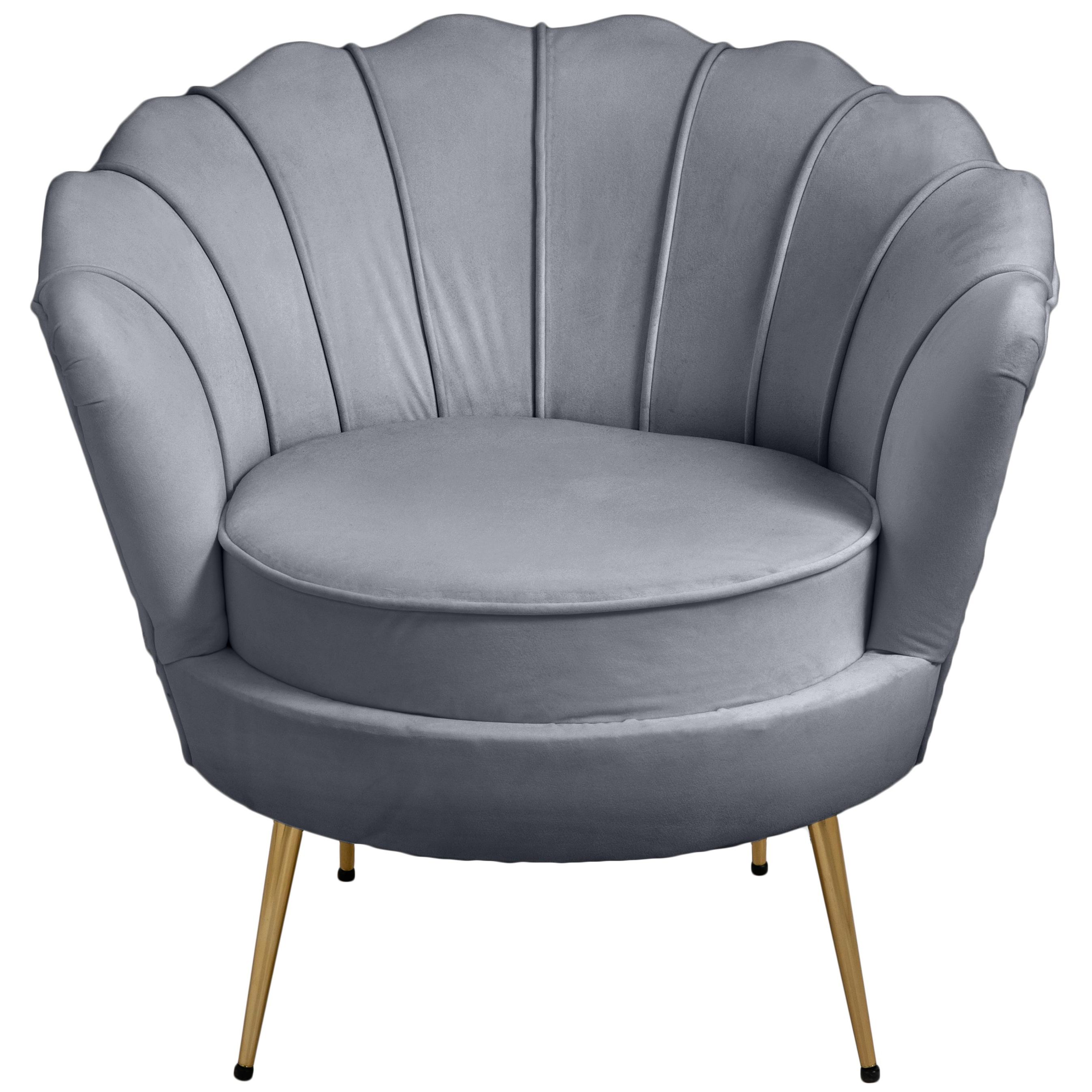 Meridian Gardenia Grey Velvet Chair