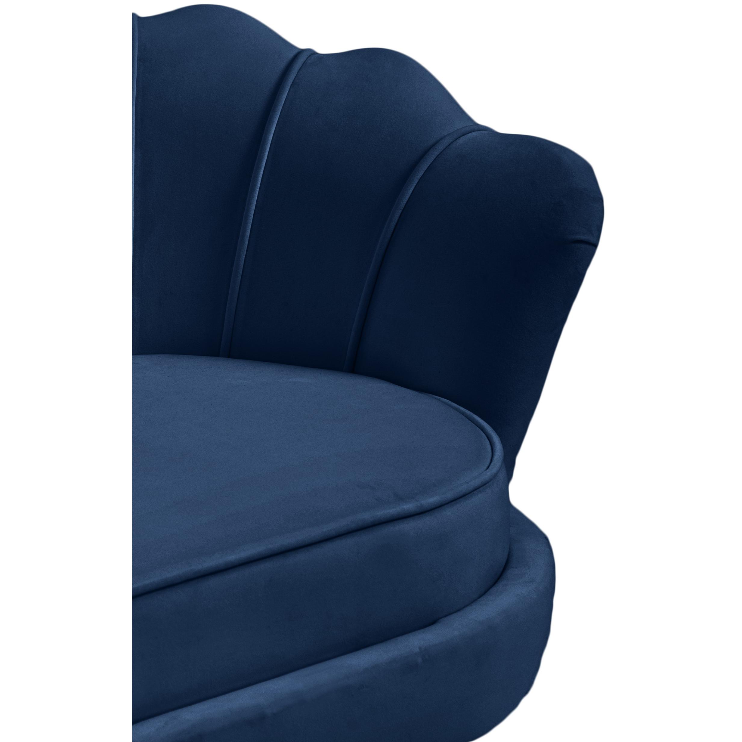 Meridian Gardenia Navy Velvet Chair