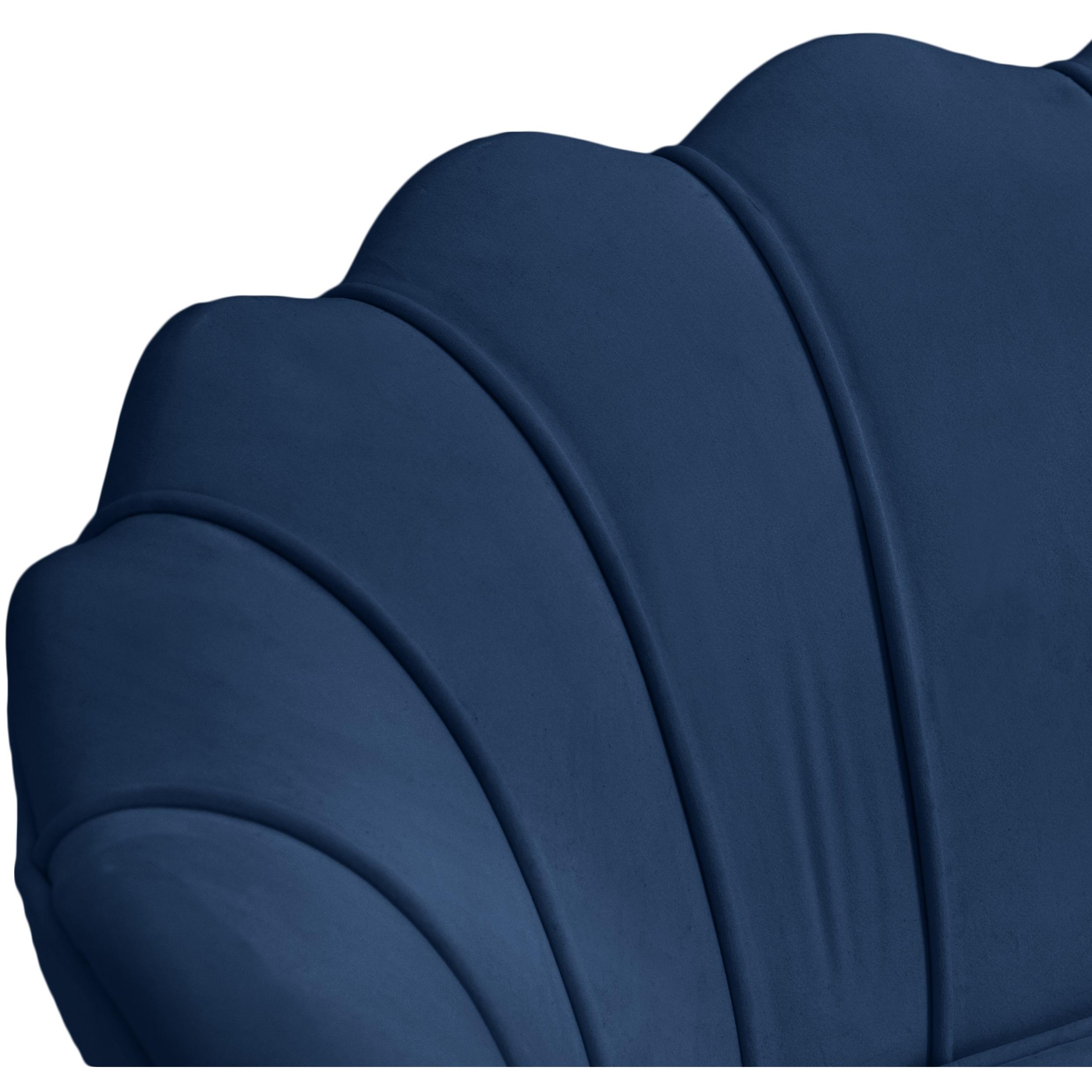 Meridian Gardenia Navy Velvet Chair