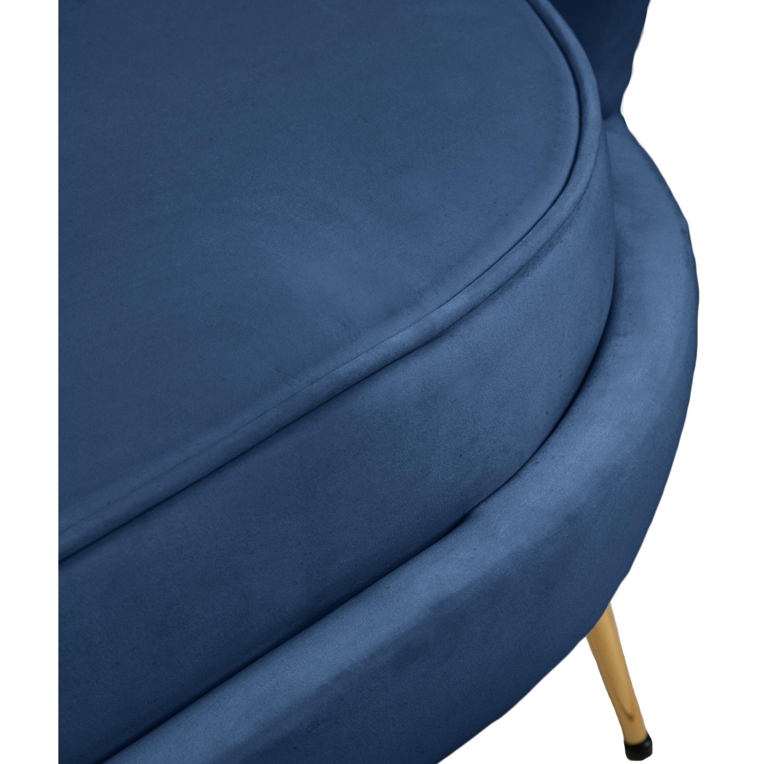 Meridian Gardenia Navy Velvet Chair