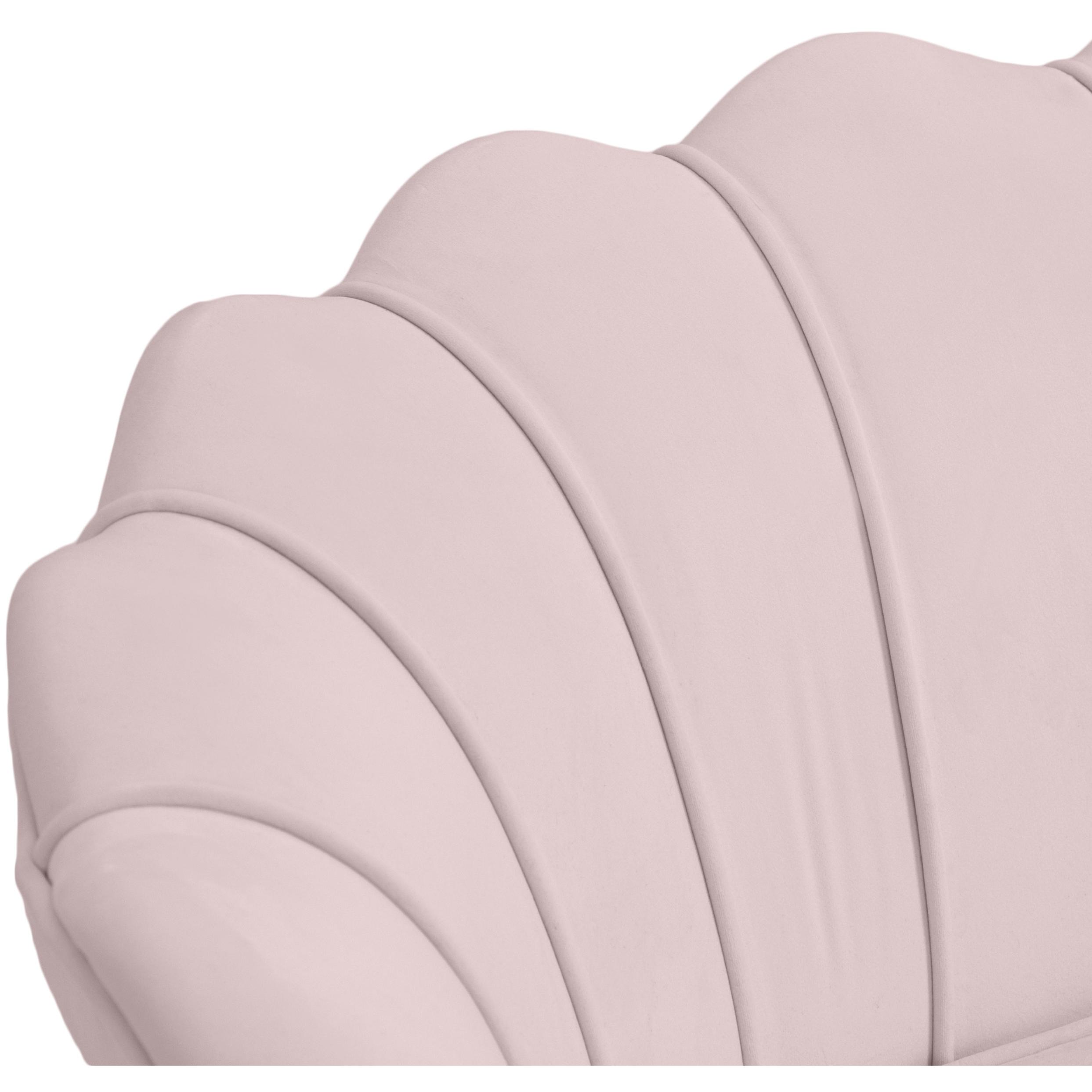 Meridian Gardenia Pink Velvet Chair