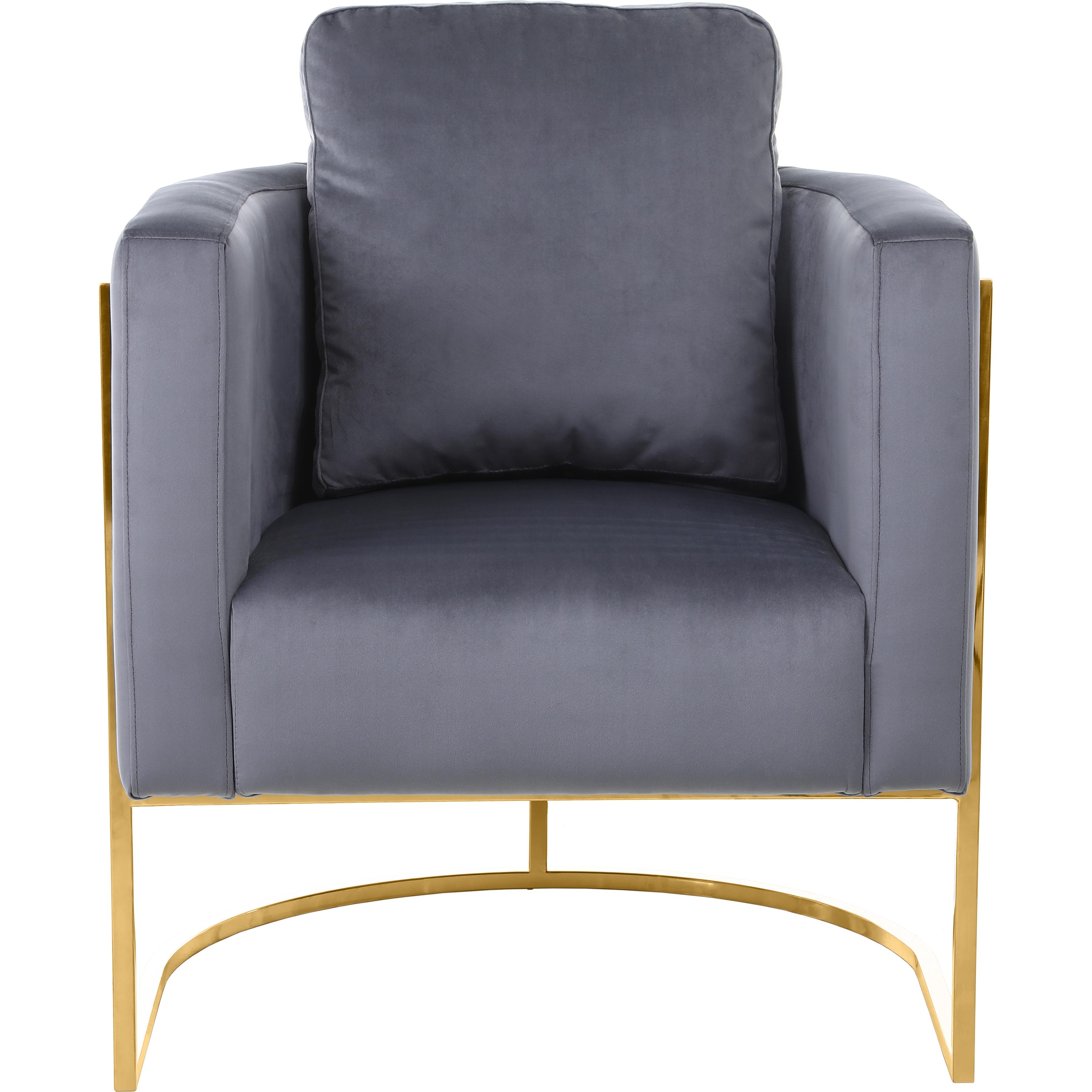 Meridian Casa Grey Velvet Chair
