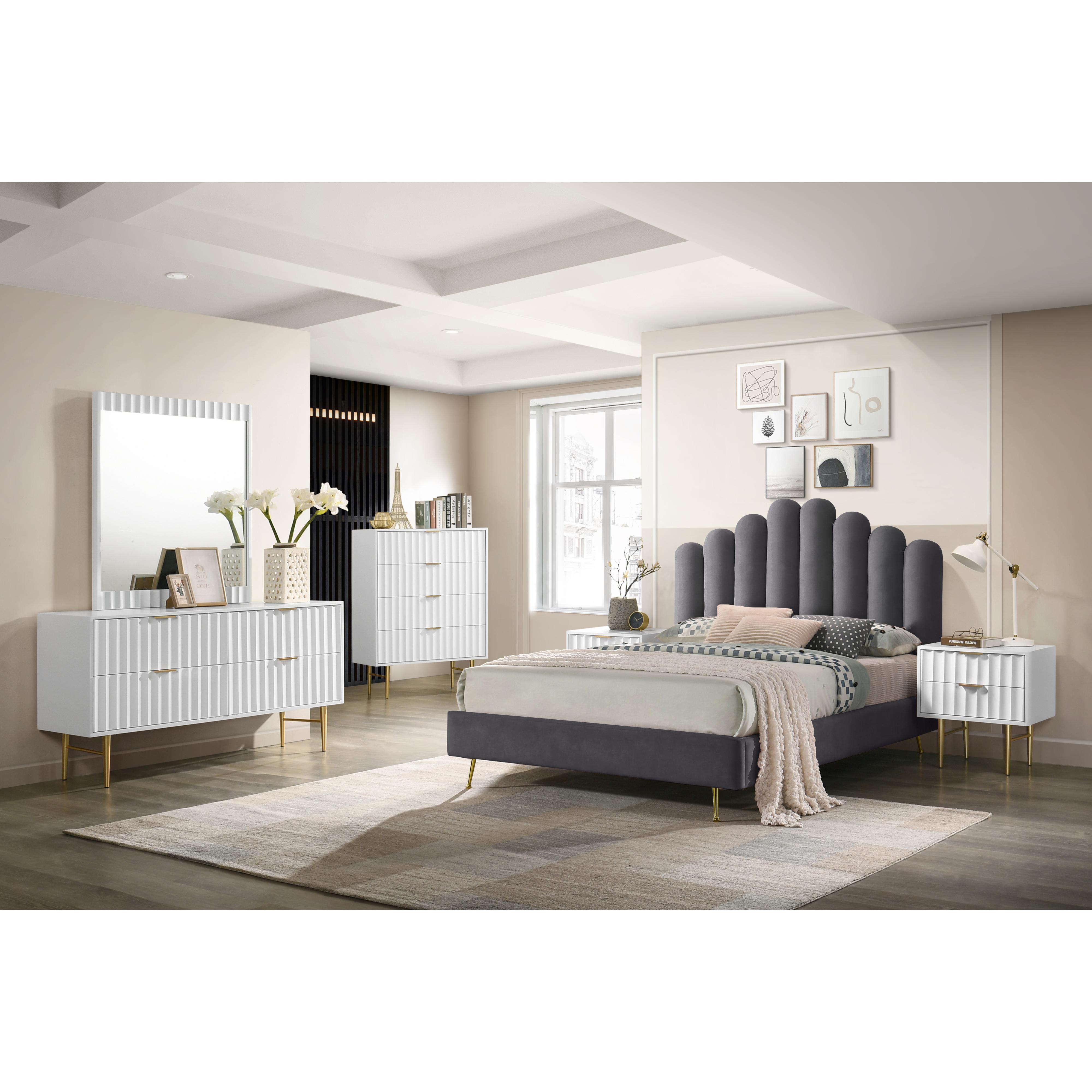 Meridian Modernist White Gloss Dresser