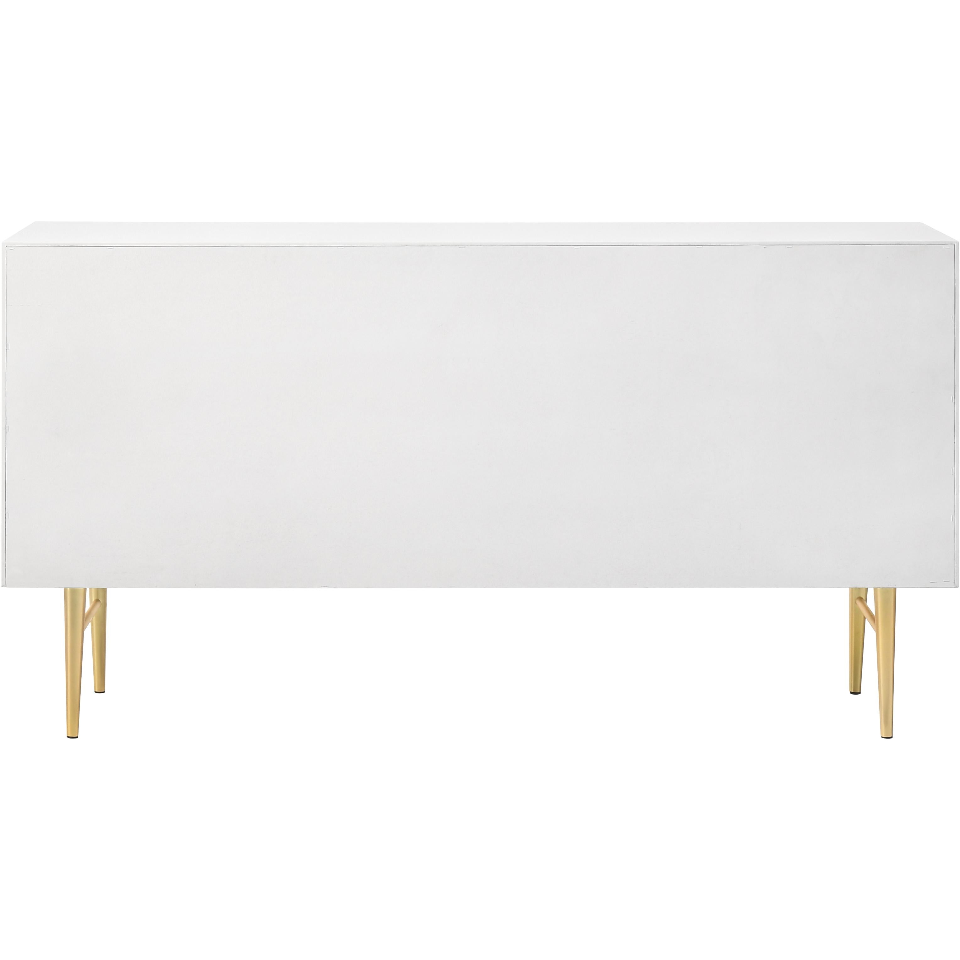 Meridian Modernist White Gloss Dresser