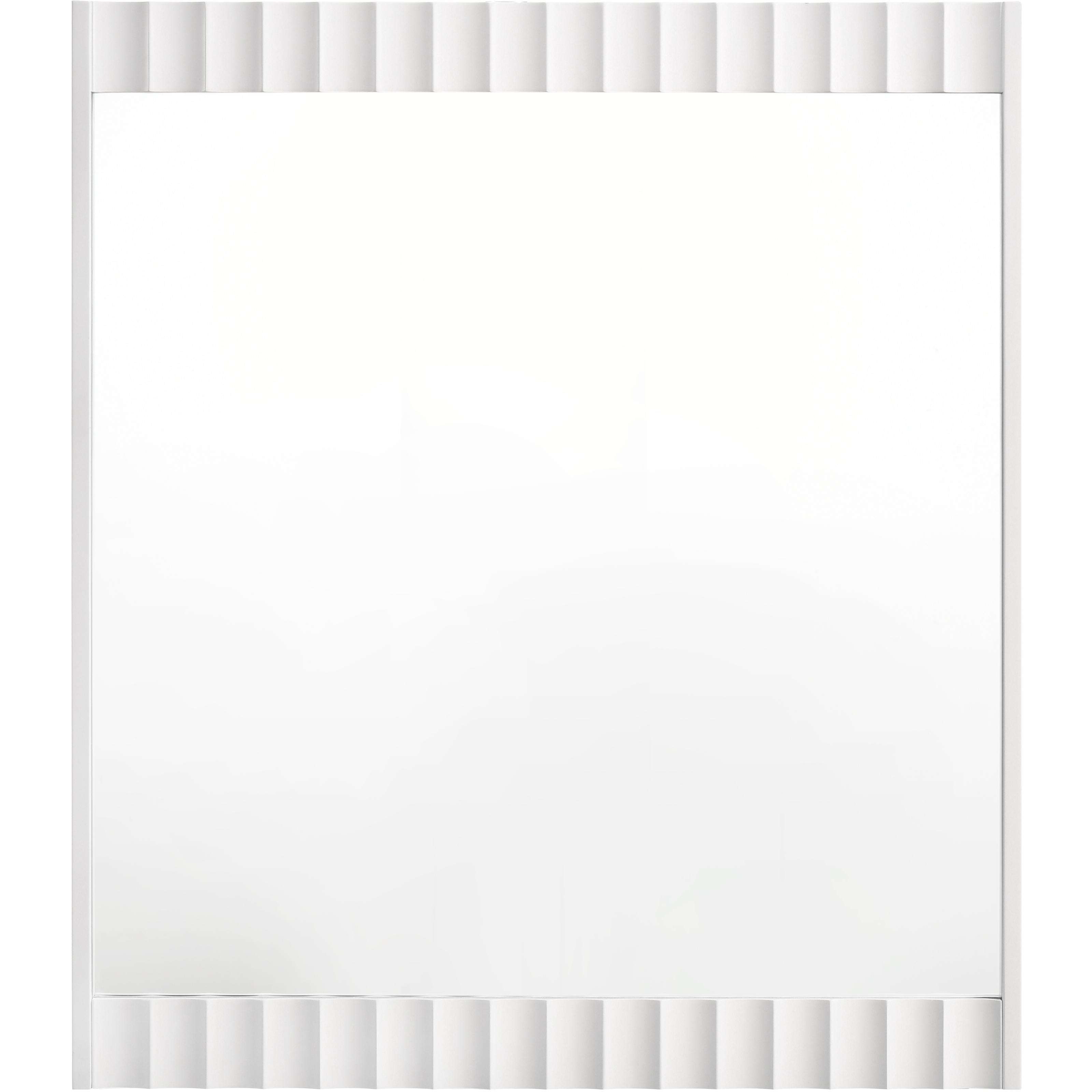 Meridian Modernist White Gloss Mirror