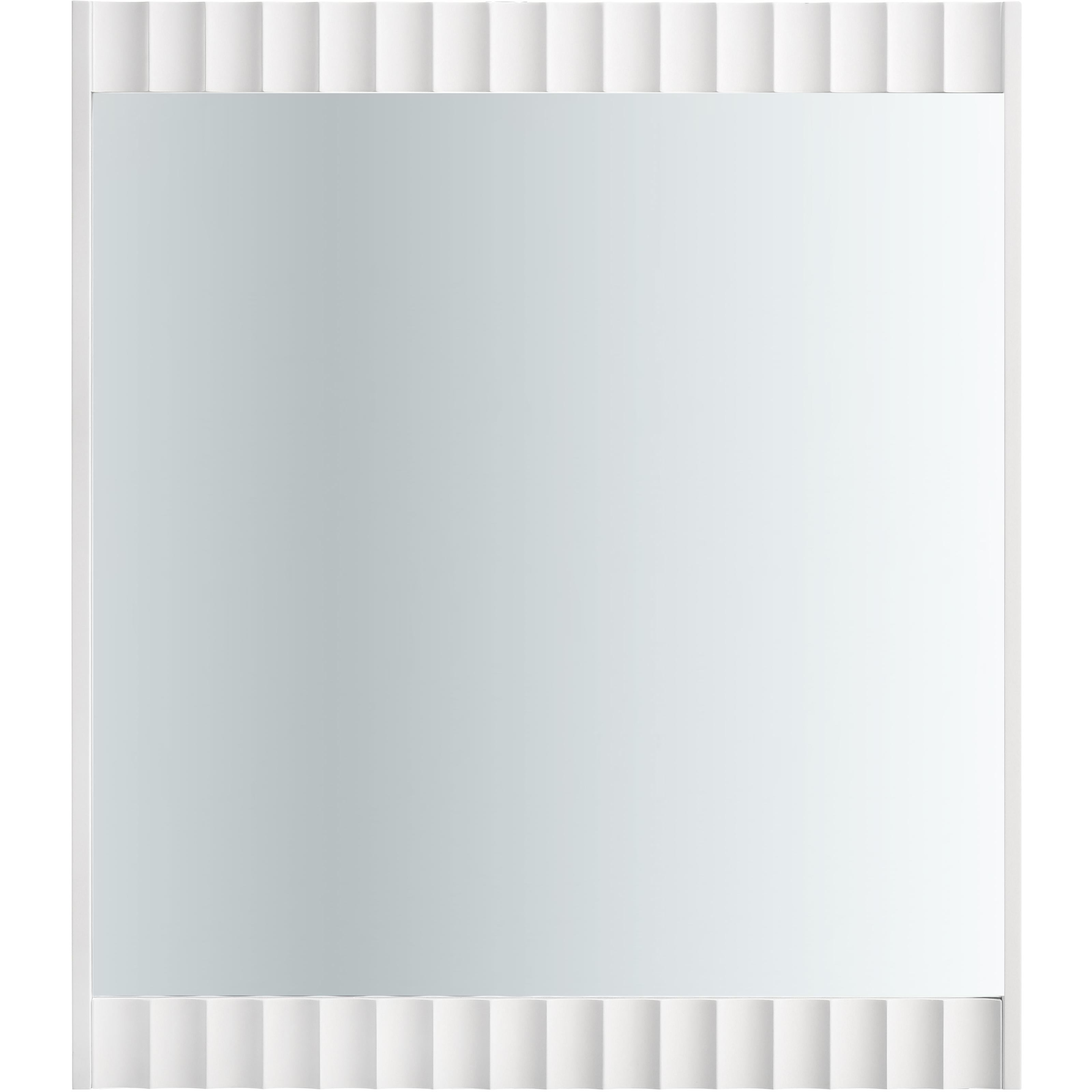 Meridian Modernist White Gloss Mirror