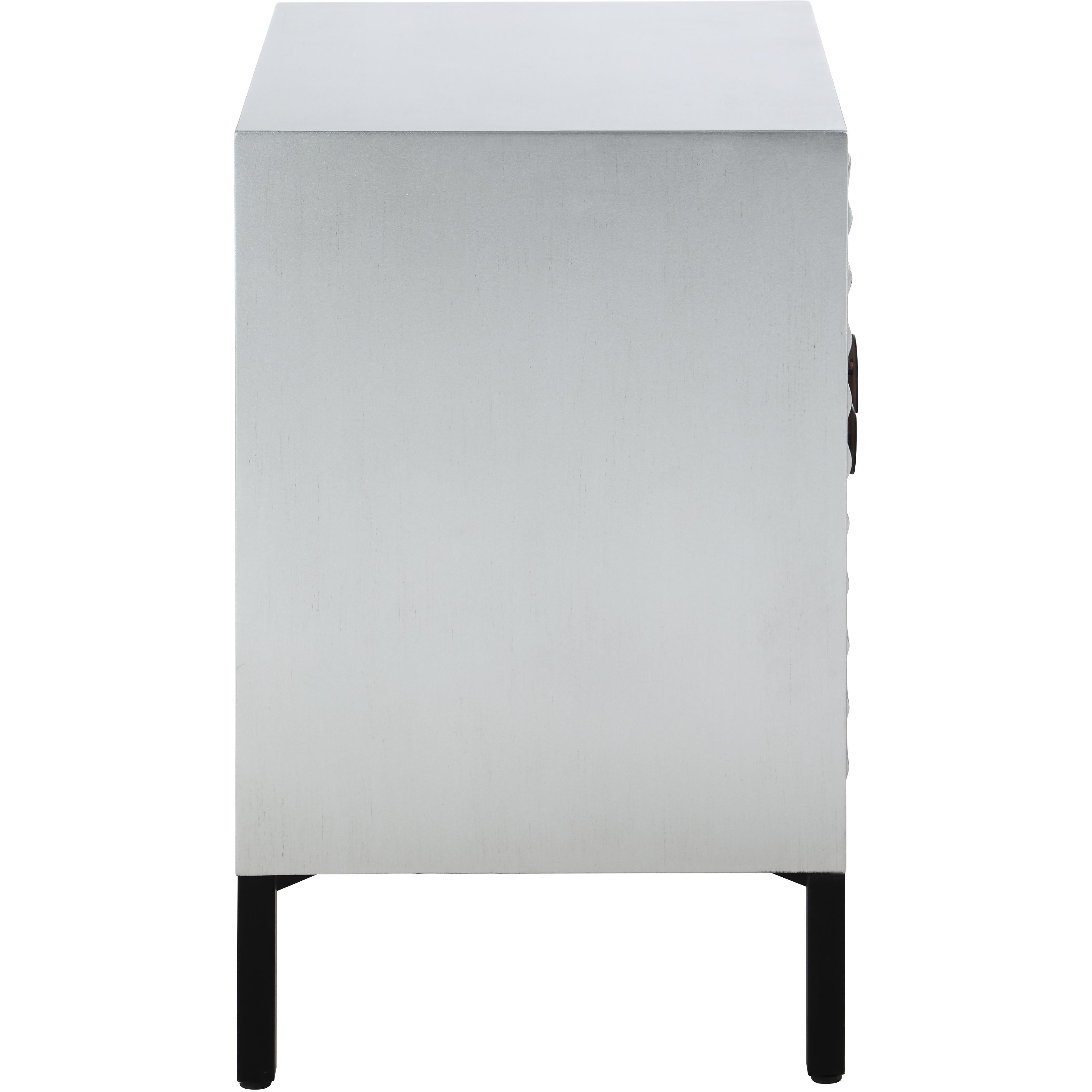 Meridian Glitz Antique Silver Side Table
