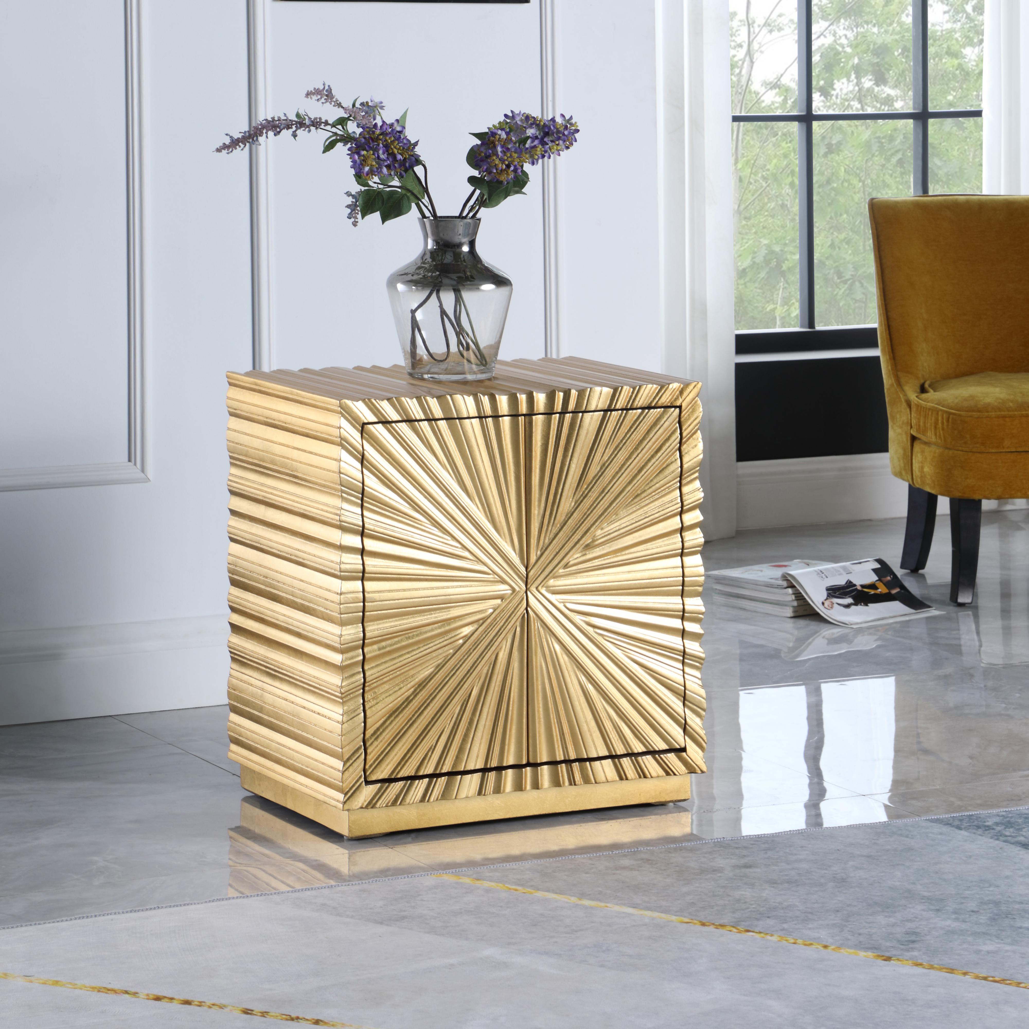 Meridian Golda Gold Side Table