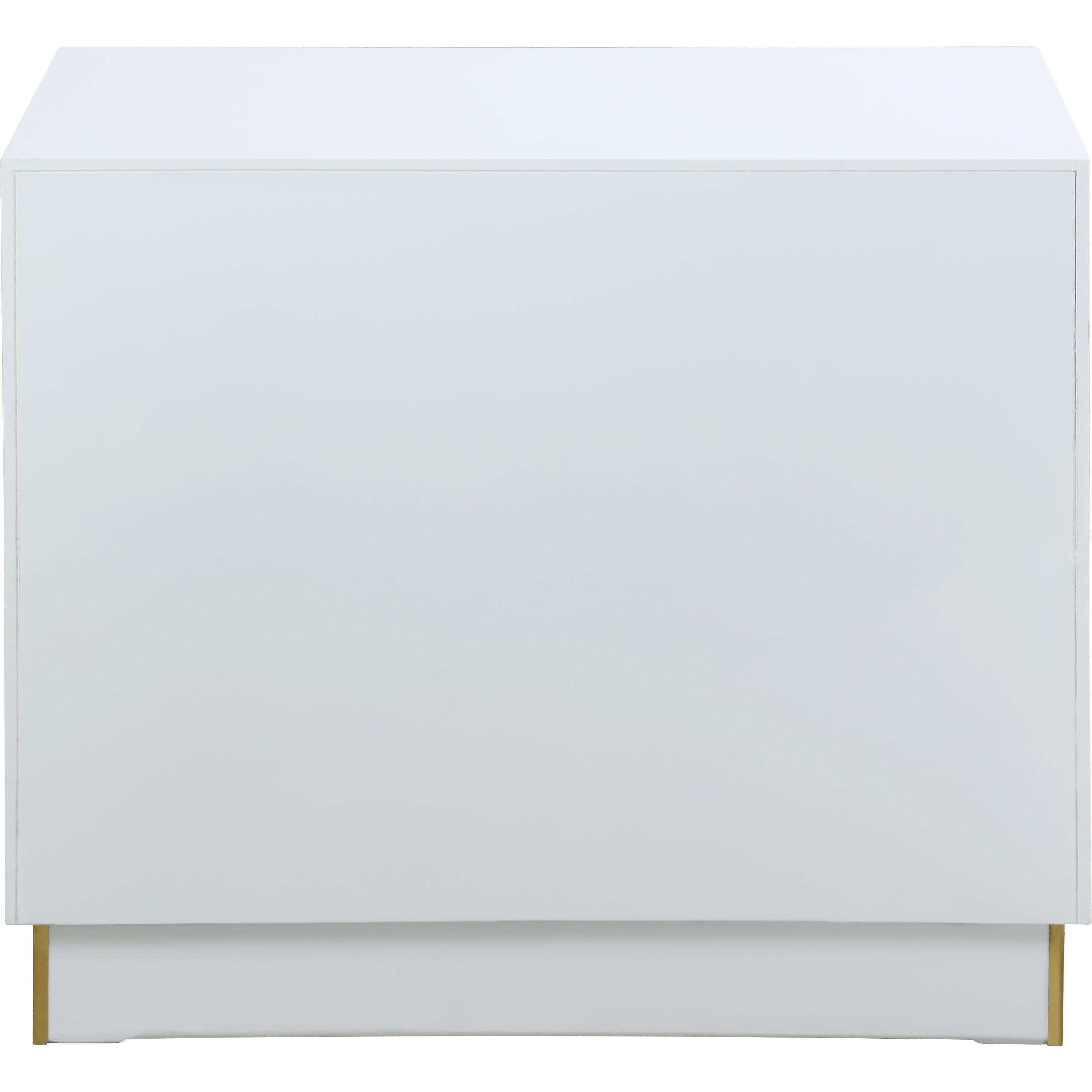 Meridian Cosmopolitan White Lacquer Side Table