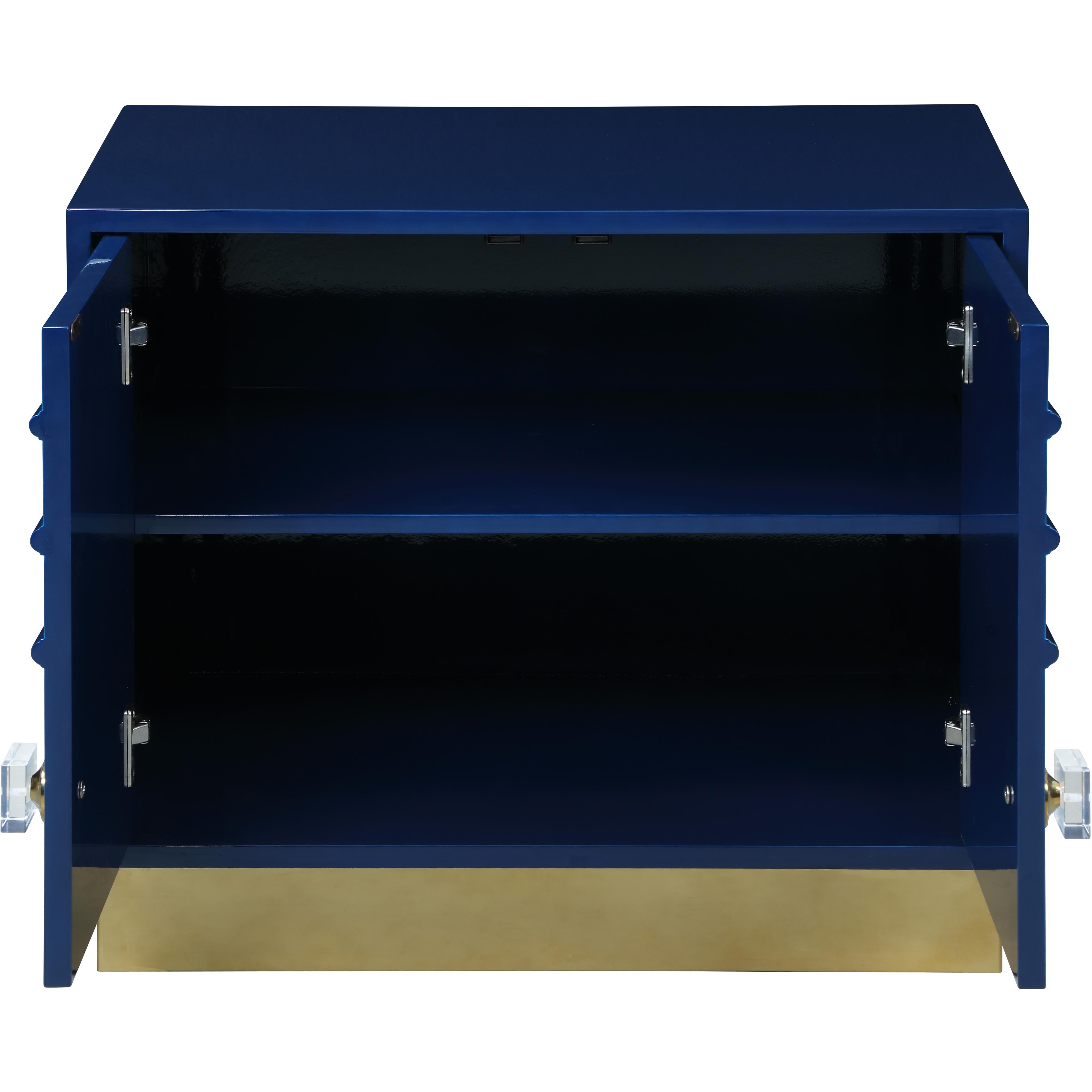 Meridian Cosmopolitan Navy Lacquer Side Table