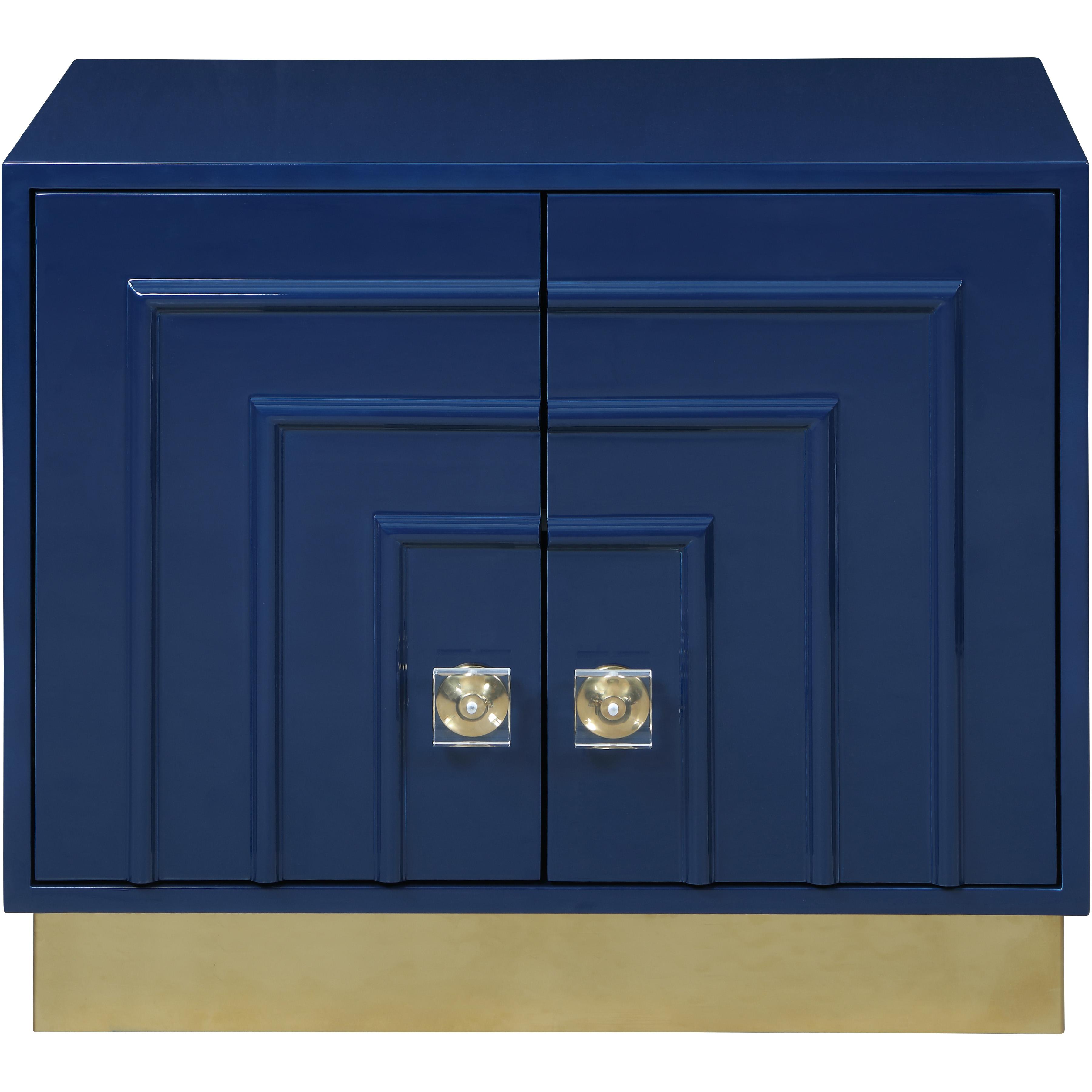 Meridian Cosmopolitan Navy Lacquer Side Table