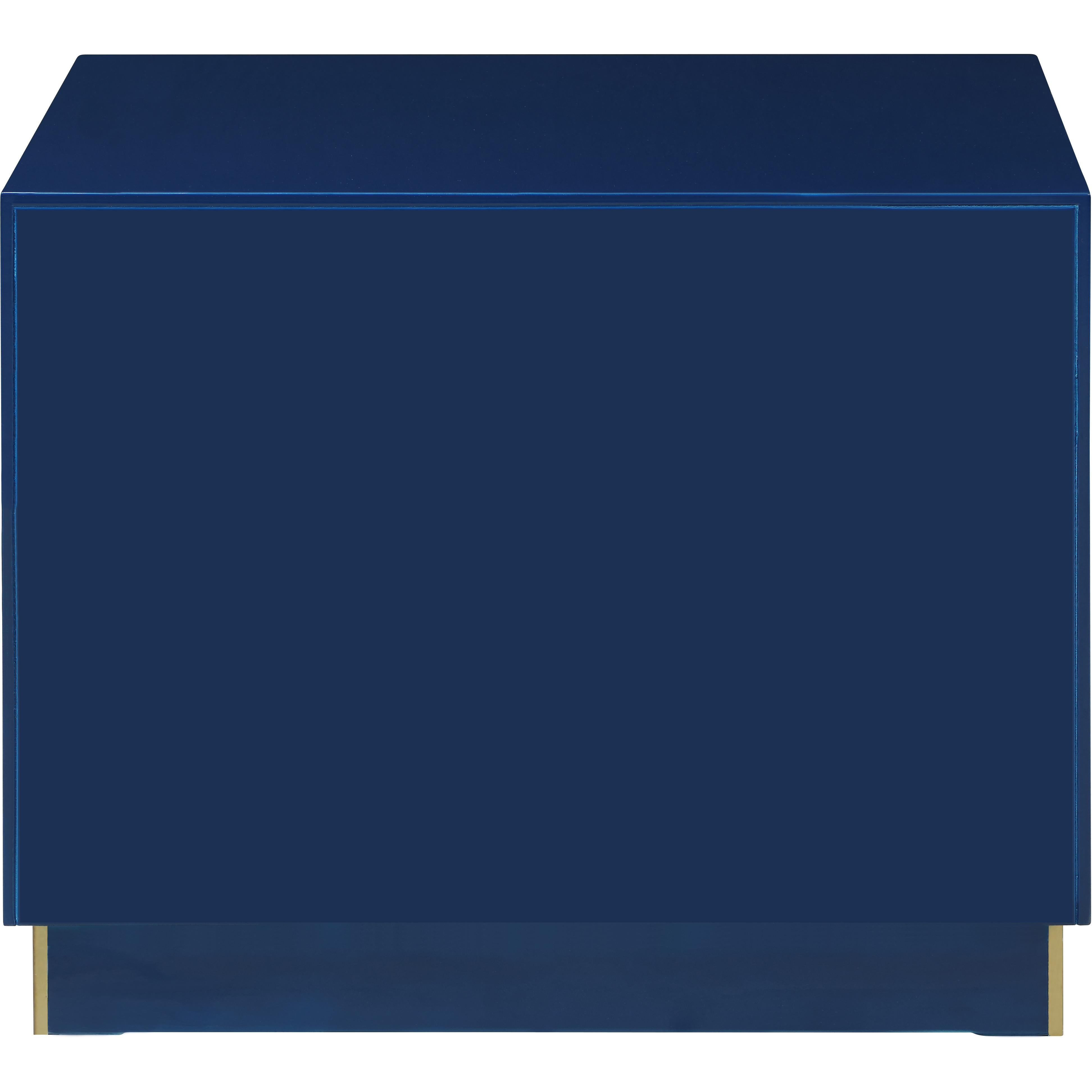 Meridian Cosmopolitan Navy Lacquer Side Table