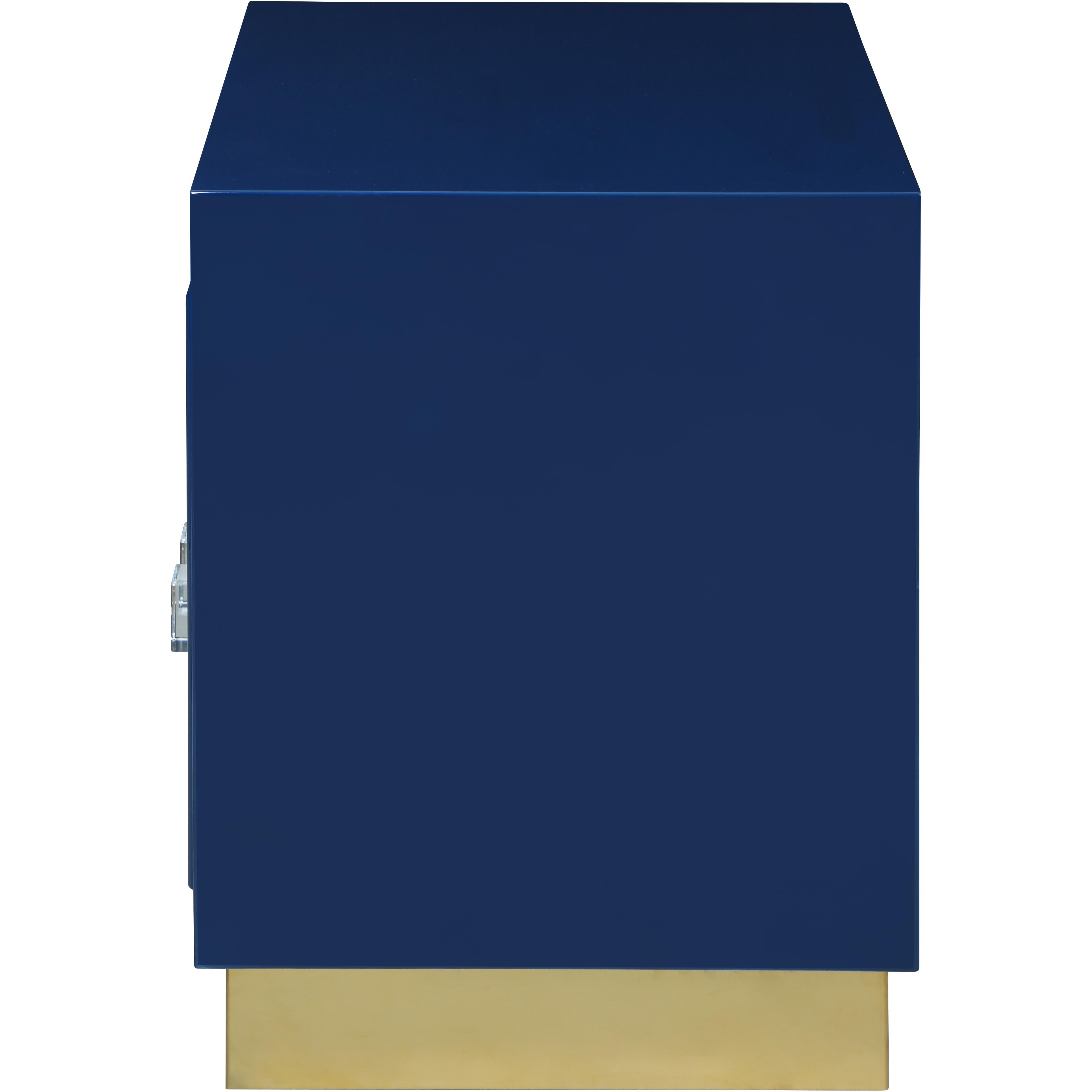 Meridian Cosmopolitan Navy Lacquer Side Table