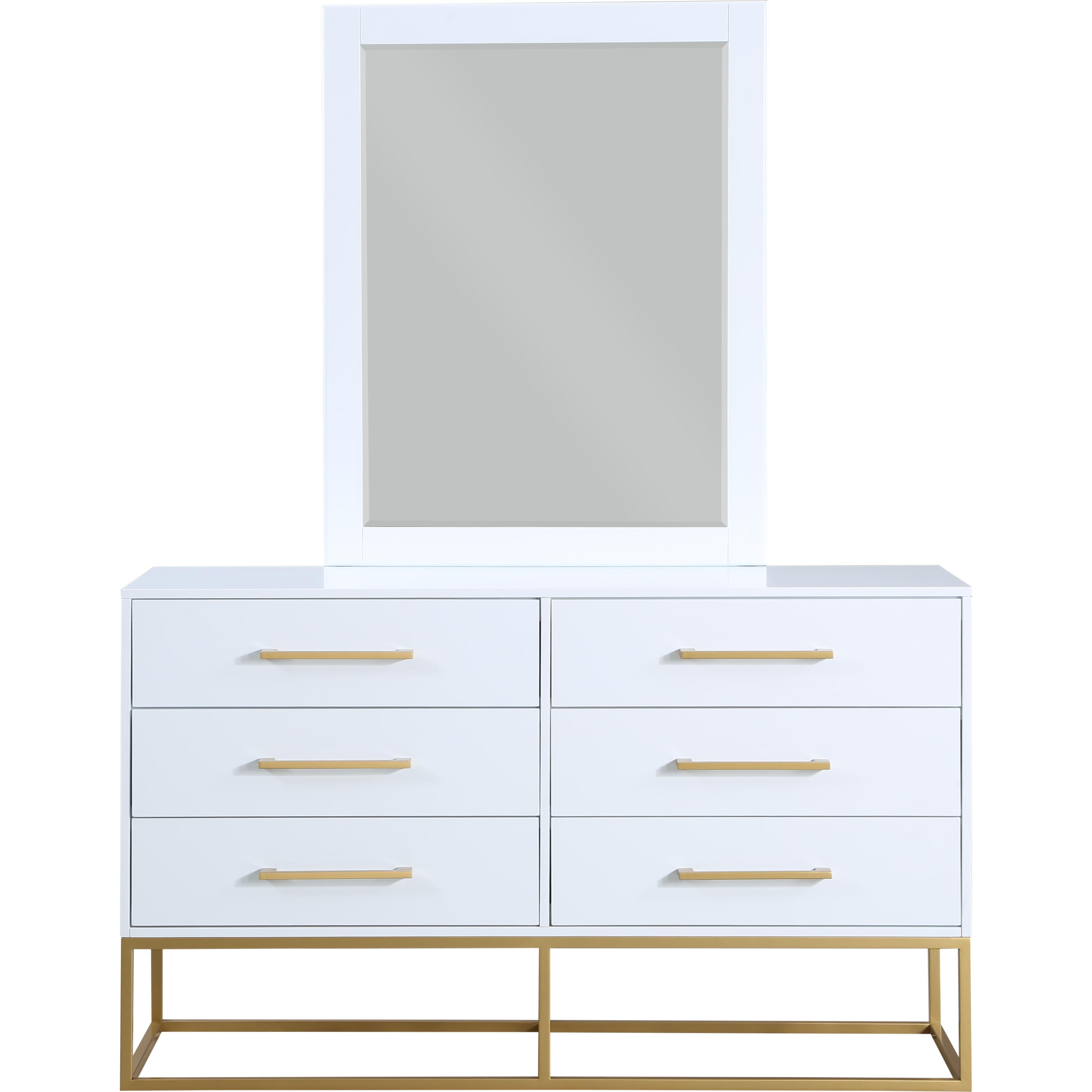 Meridian Maxine White Mirror