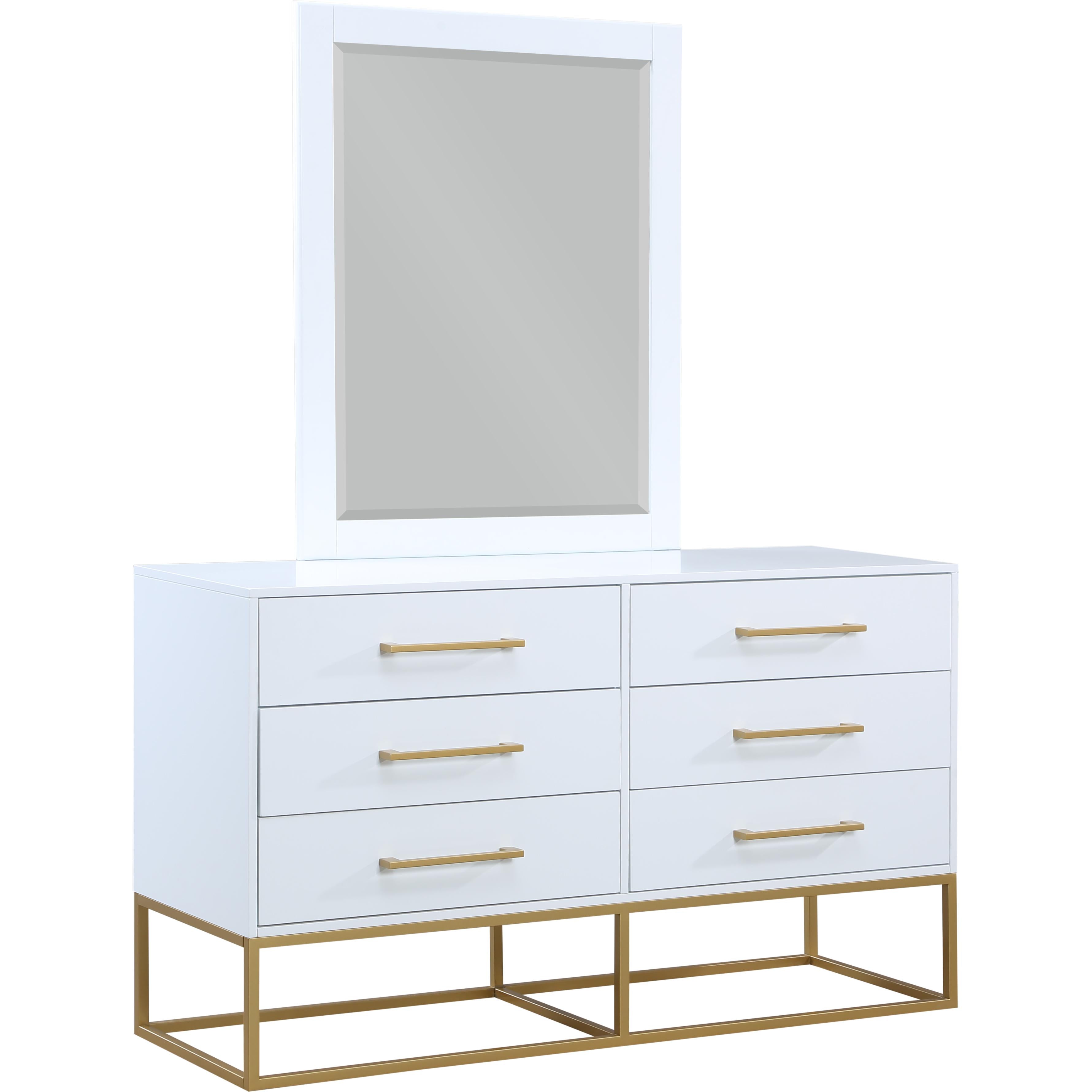 Meridian Maxine White Mirror