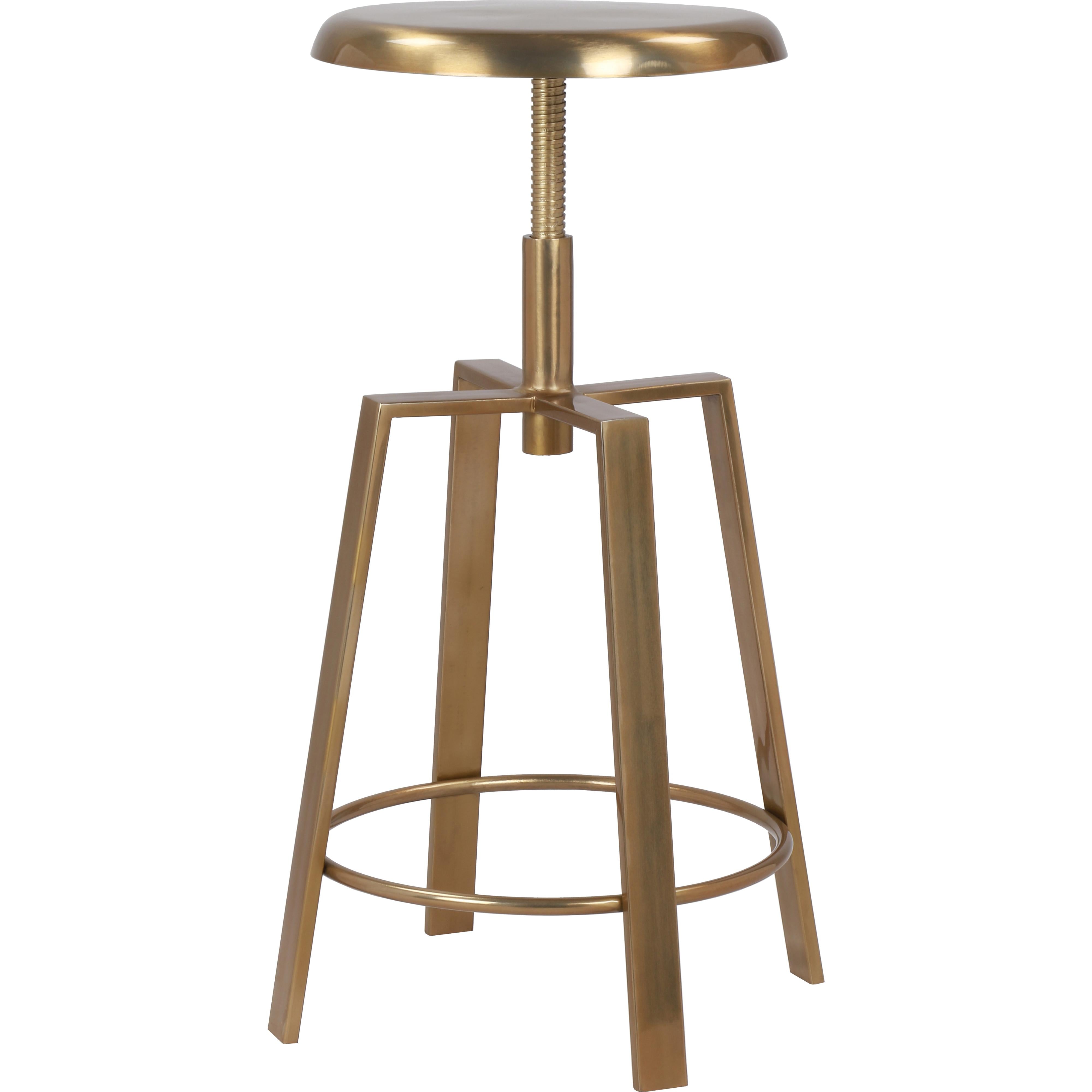 Meridian Lang Gold Iron Counter/Bar Stool