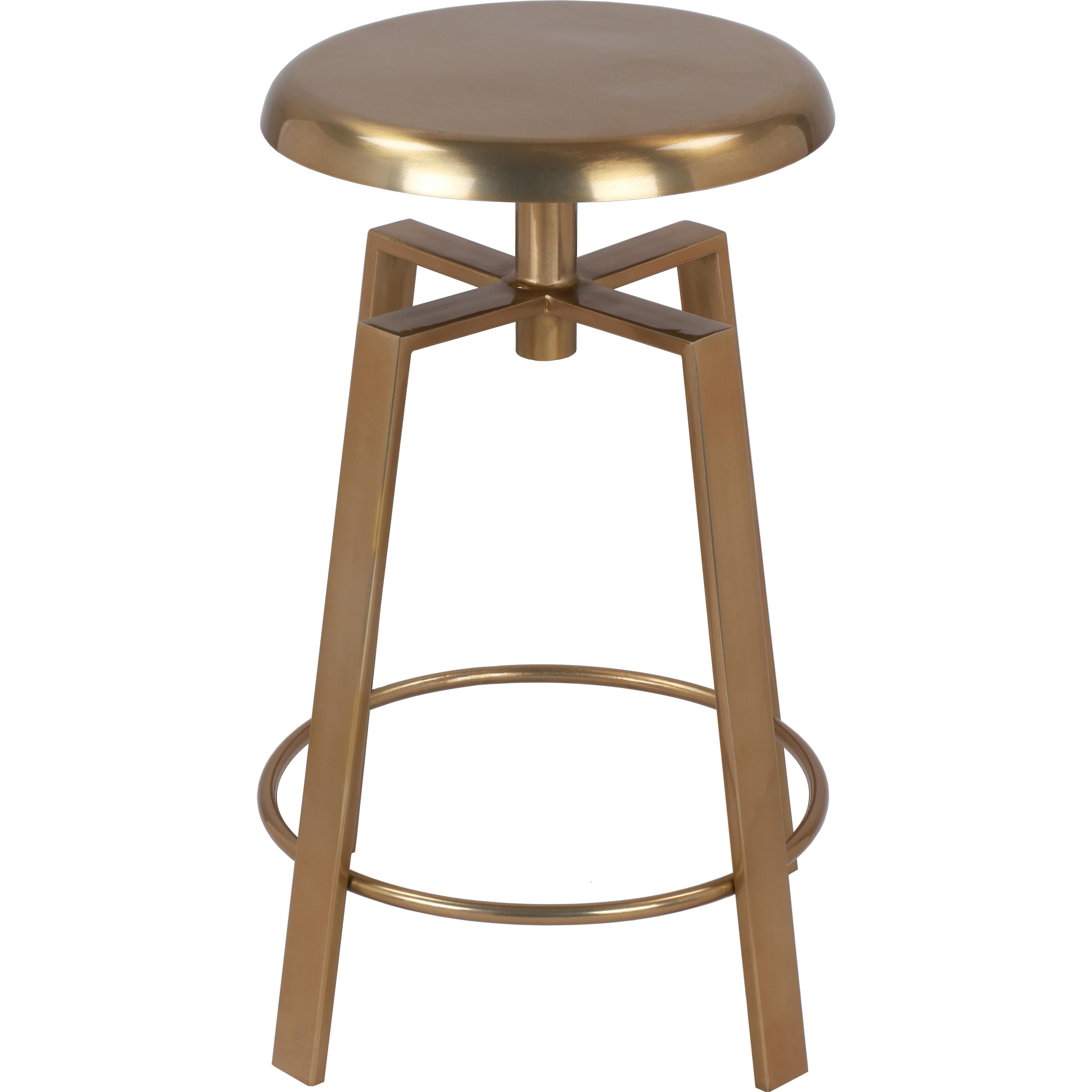 Meridian Lang Gold Iron Counter/Bar Stool