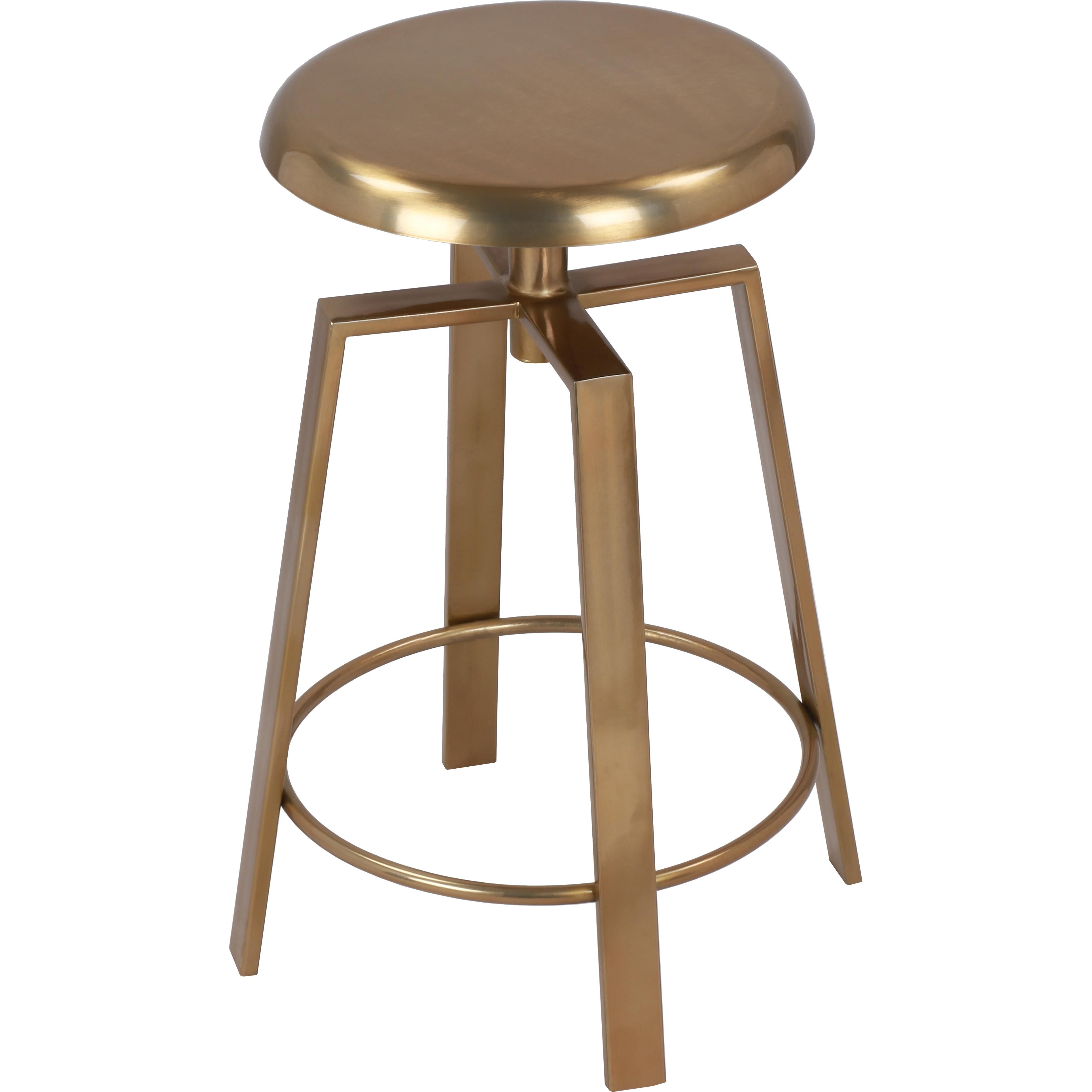 Meridian Lang Gold Iron Counter/Bar Stool
