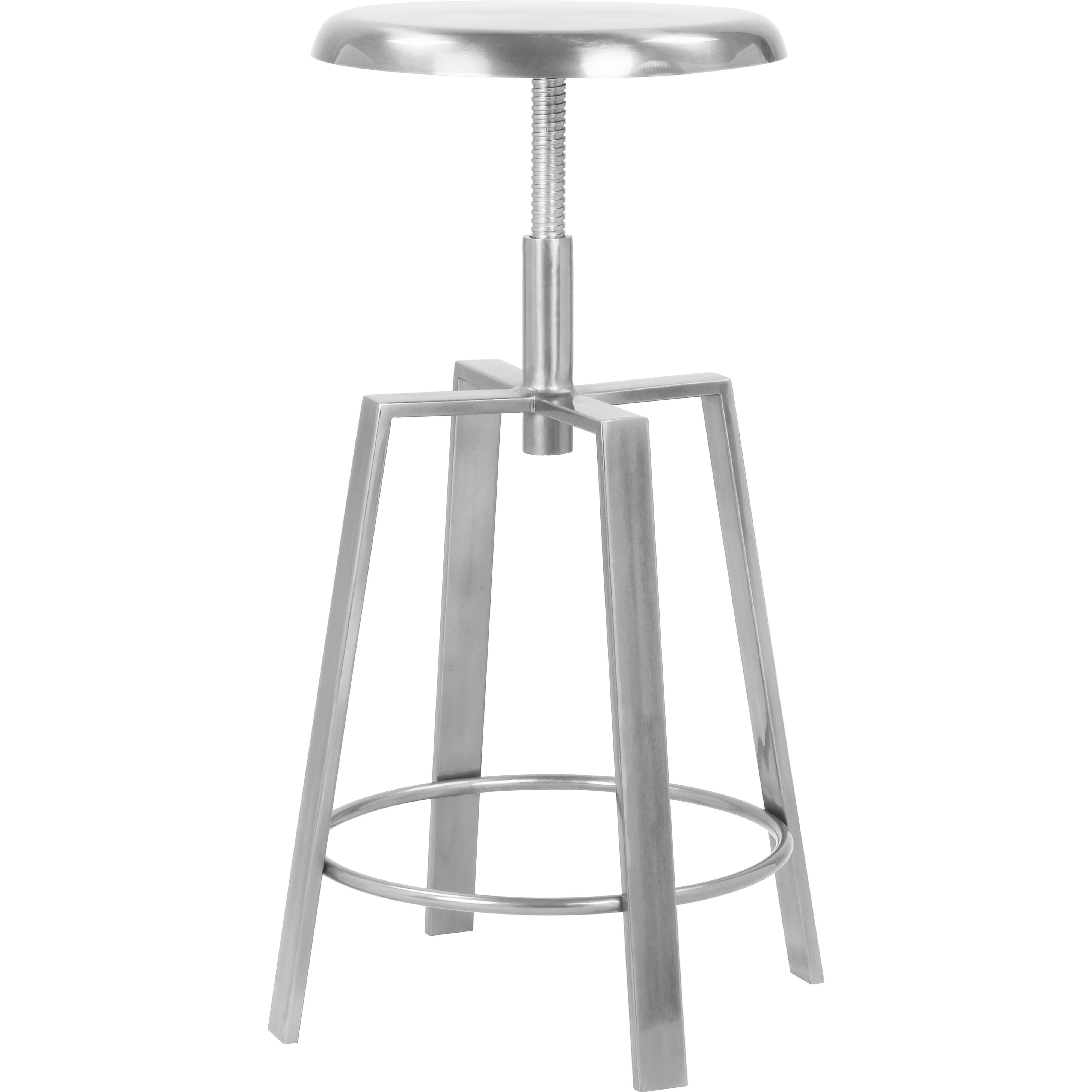 Meridian Lang Silver Iron Counter/Bar Stool